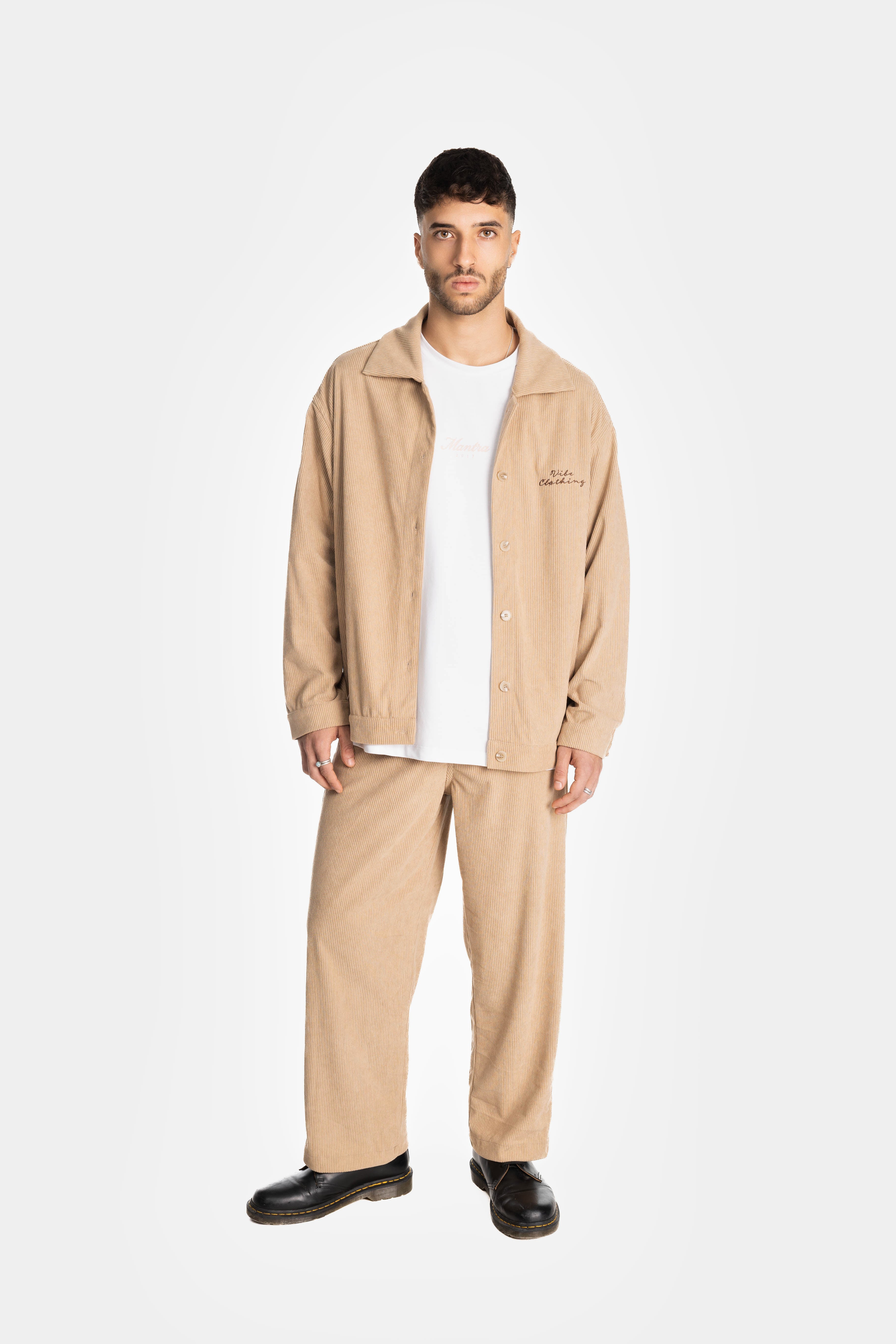 Camel Wide Leg Corduroy Pants