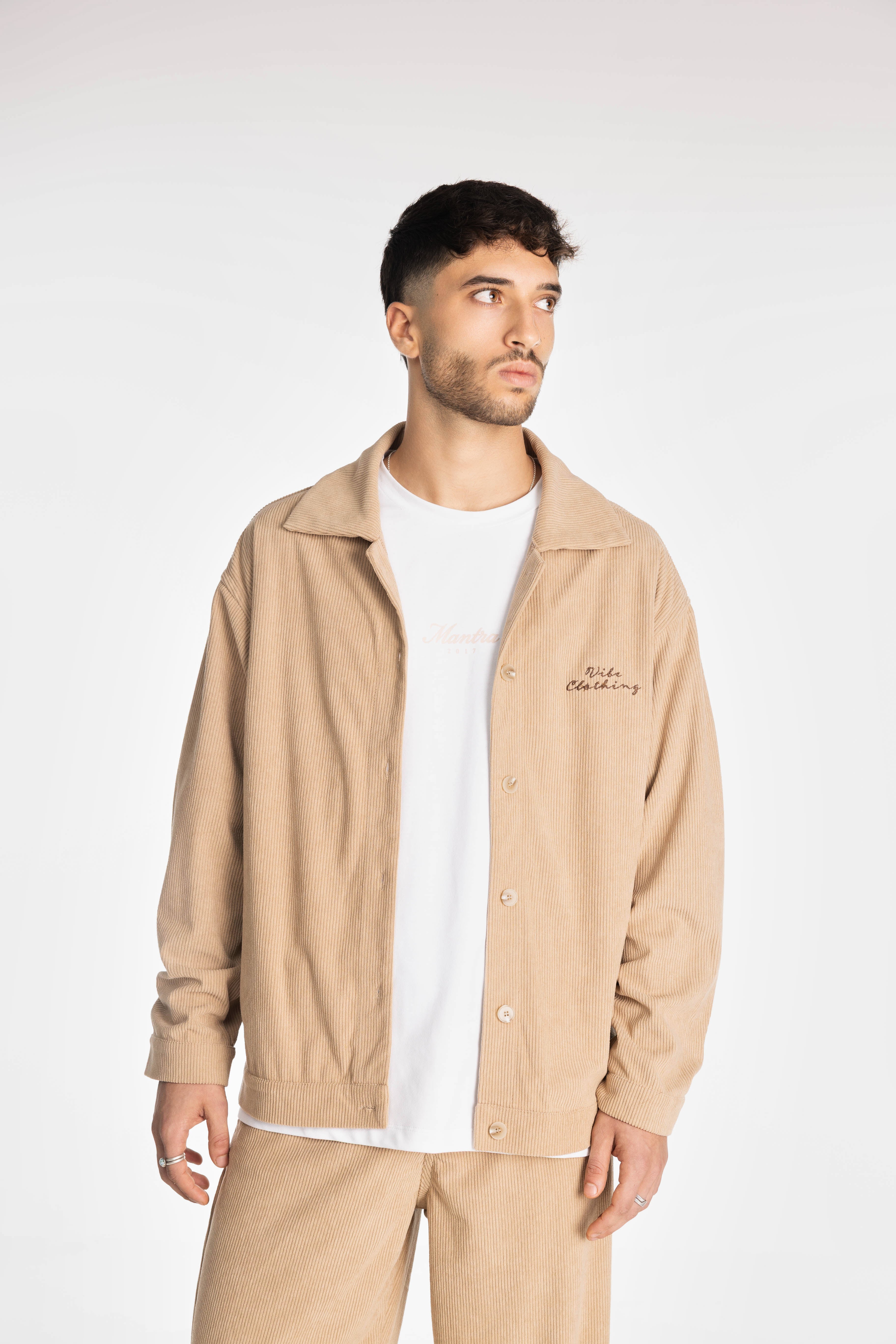 Camel Loose Corduroy Jacket