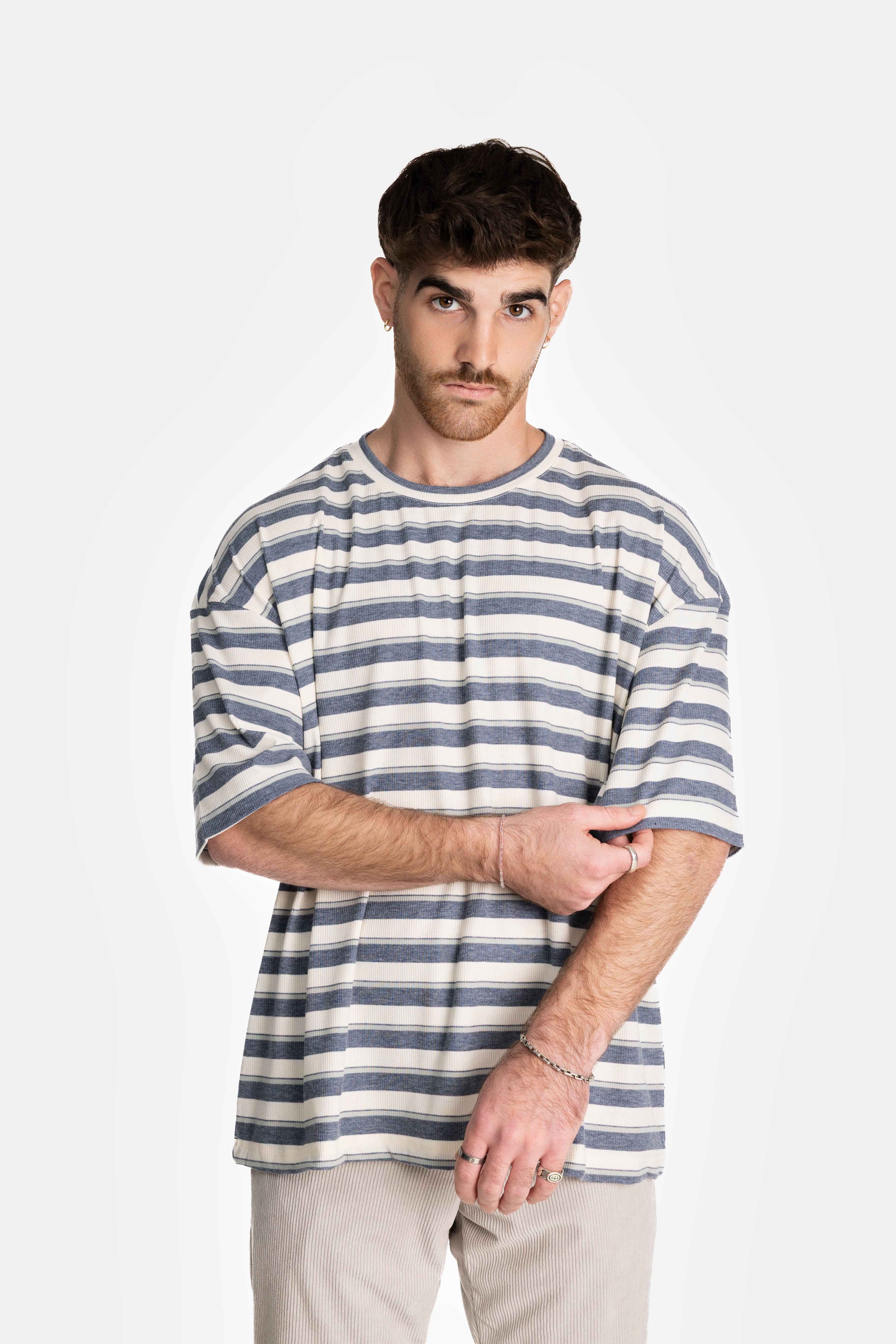 Blue Stripes Oversized T