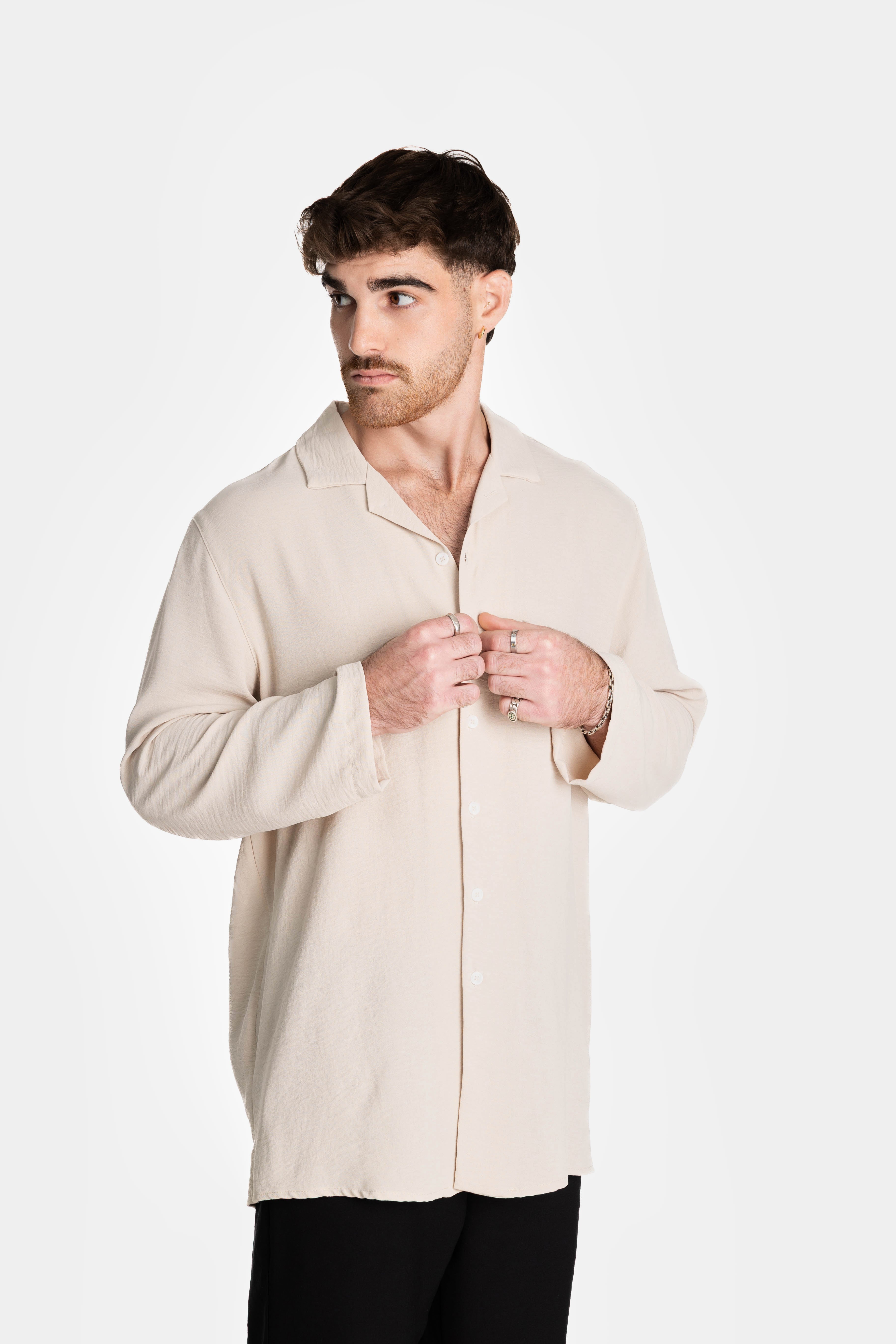 Cream Long Sleeve Shirt