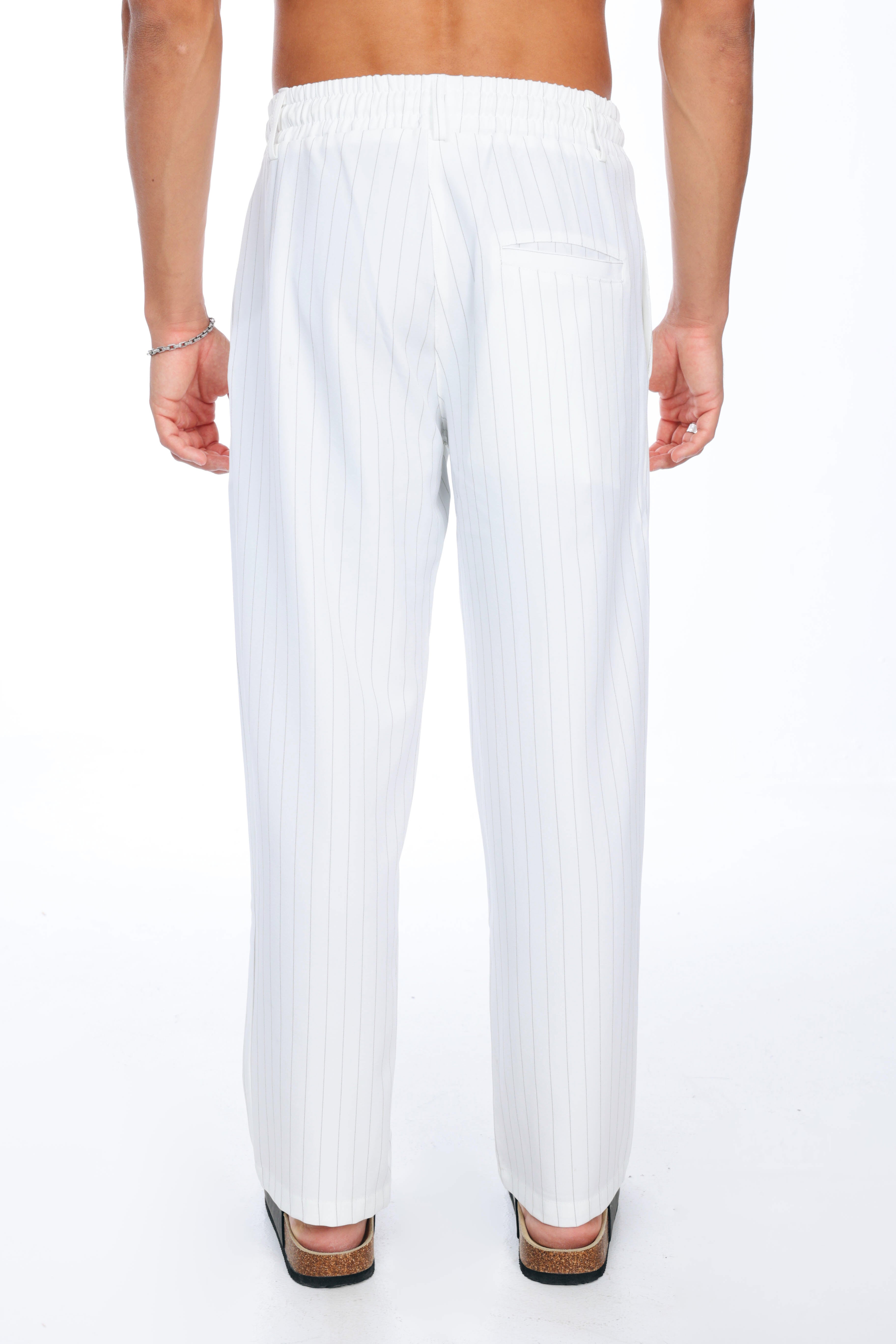 Stripes White Pants