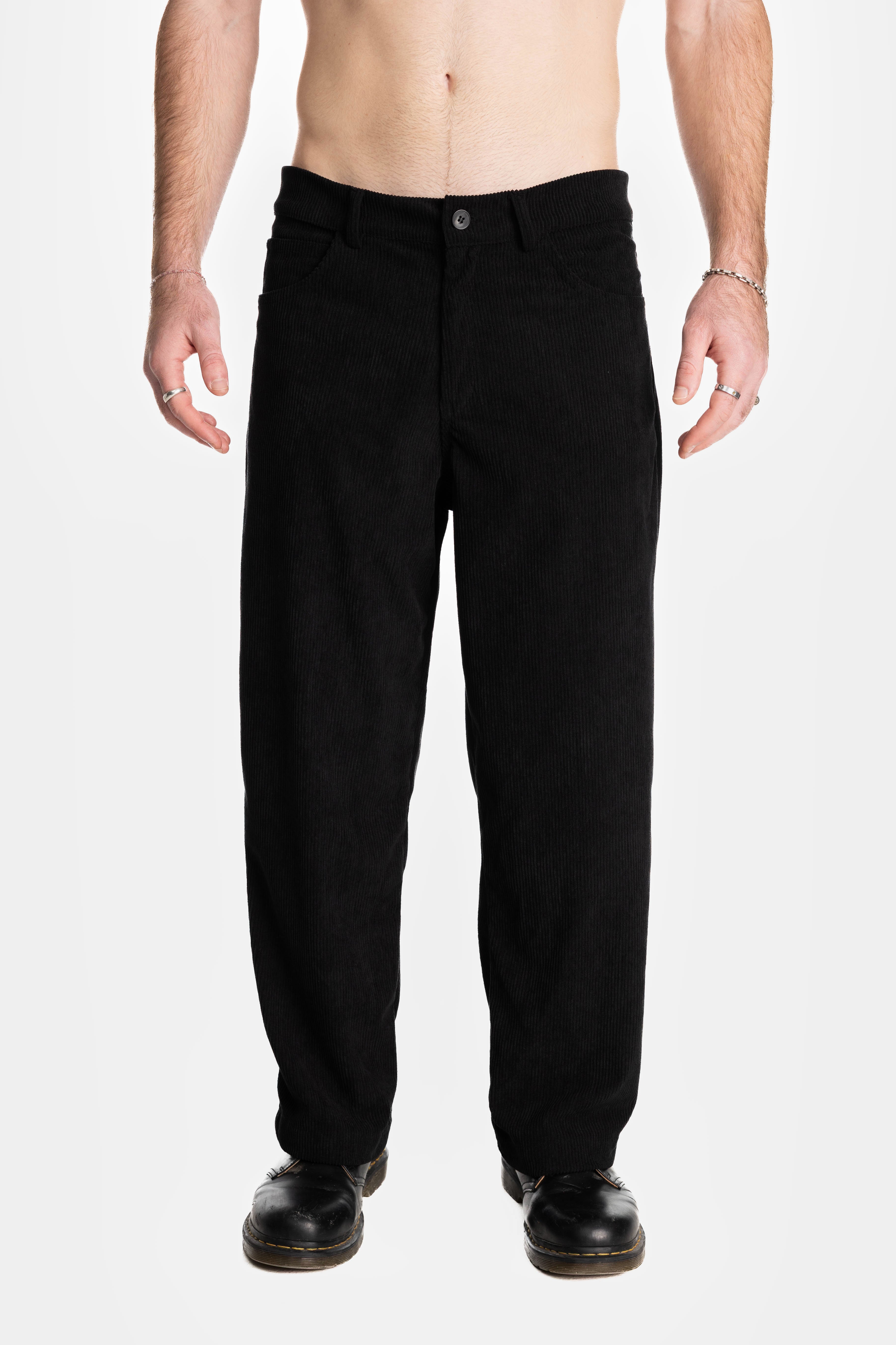 Black Wide Leg Corduroy Pants