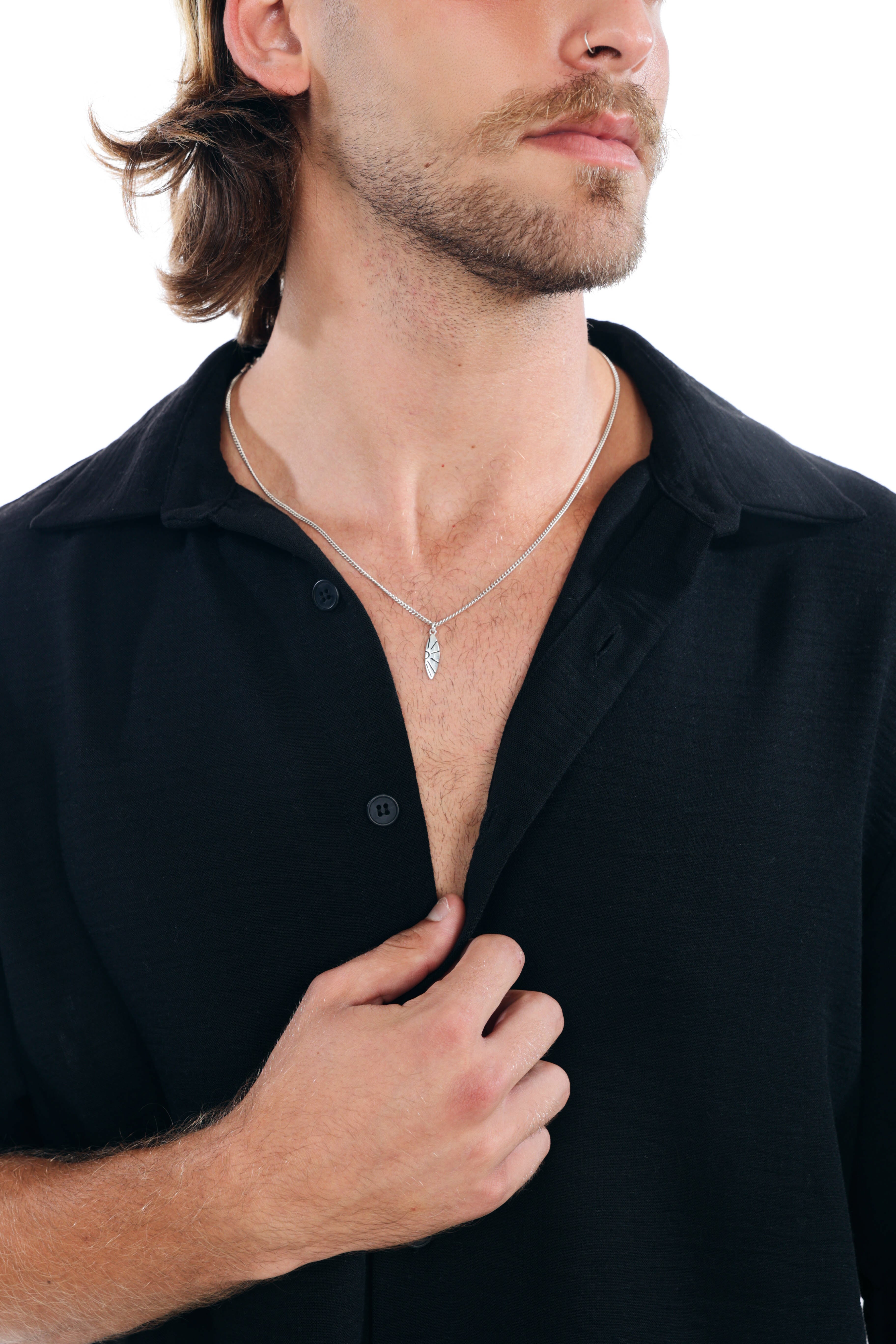 Black Linen Oversized Shirt