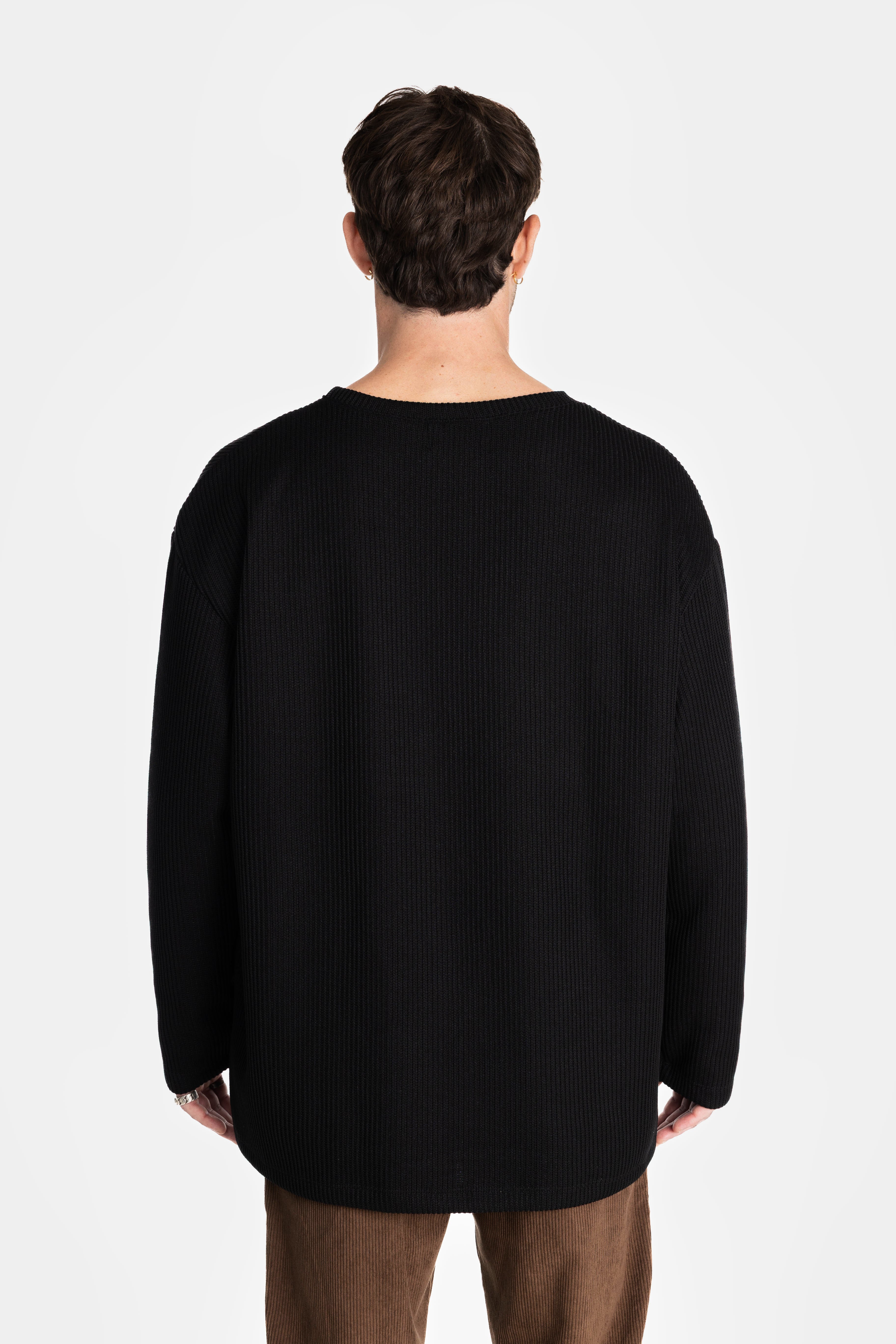 Black Knit Oversized Sweater