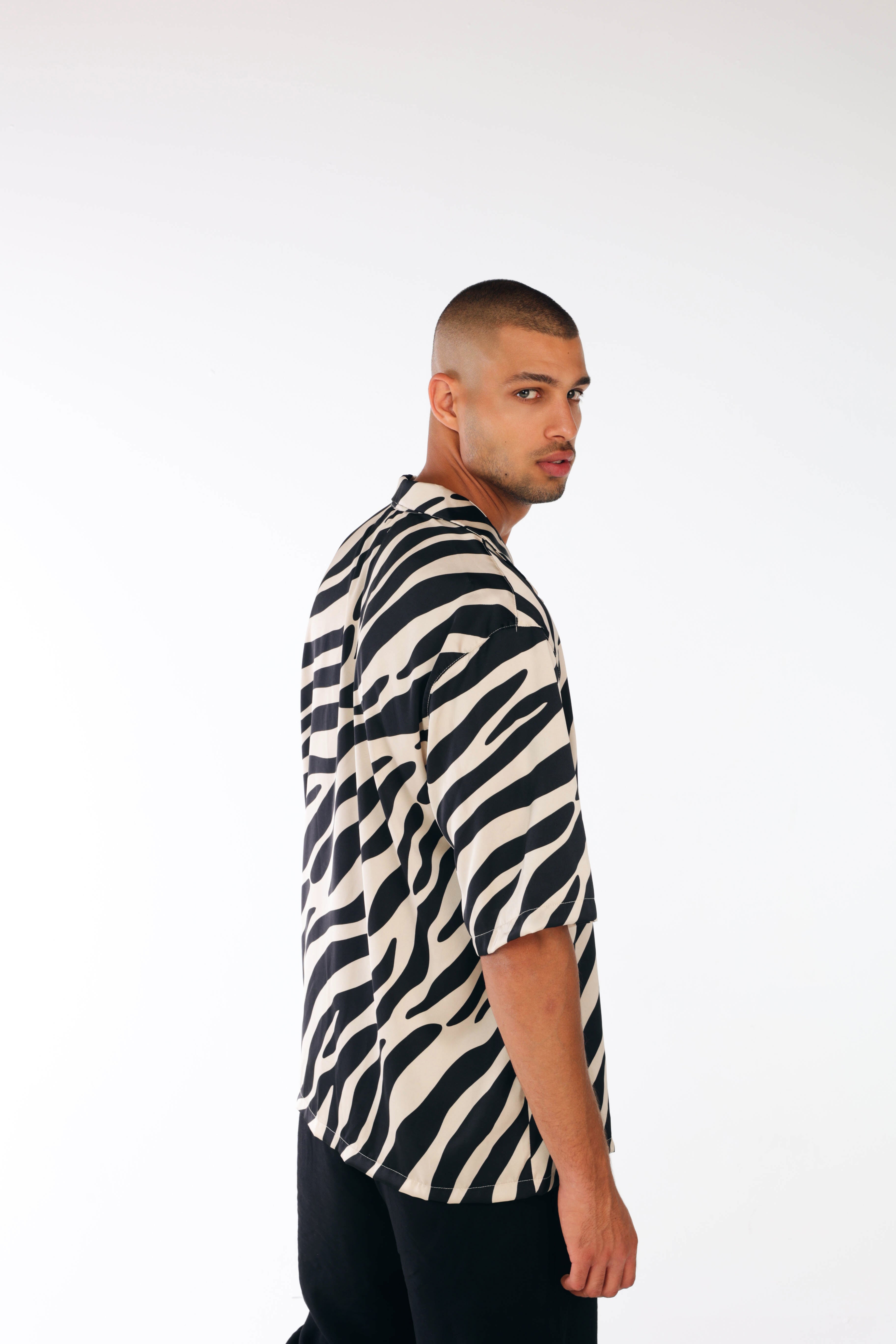 Zebra oversized shirt print