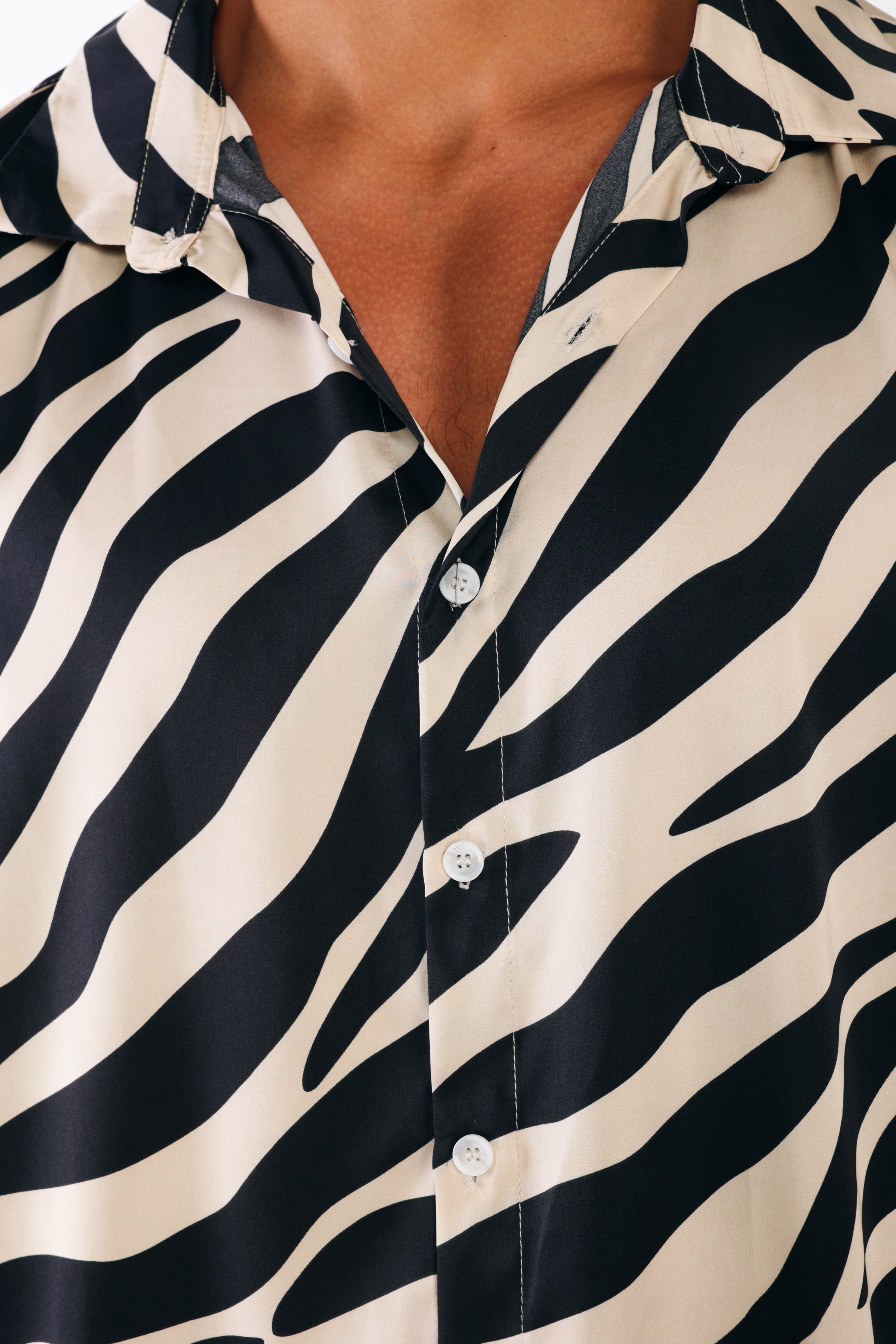 Zebra oversized shirt print