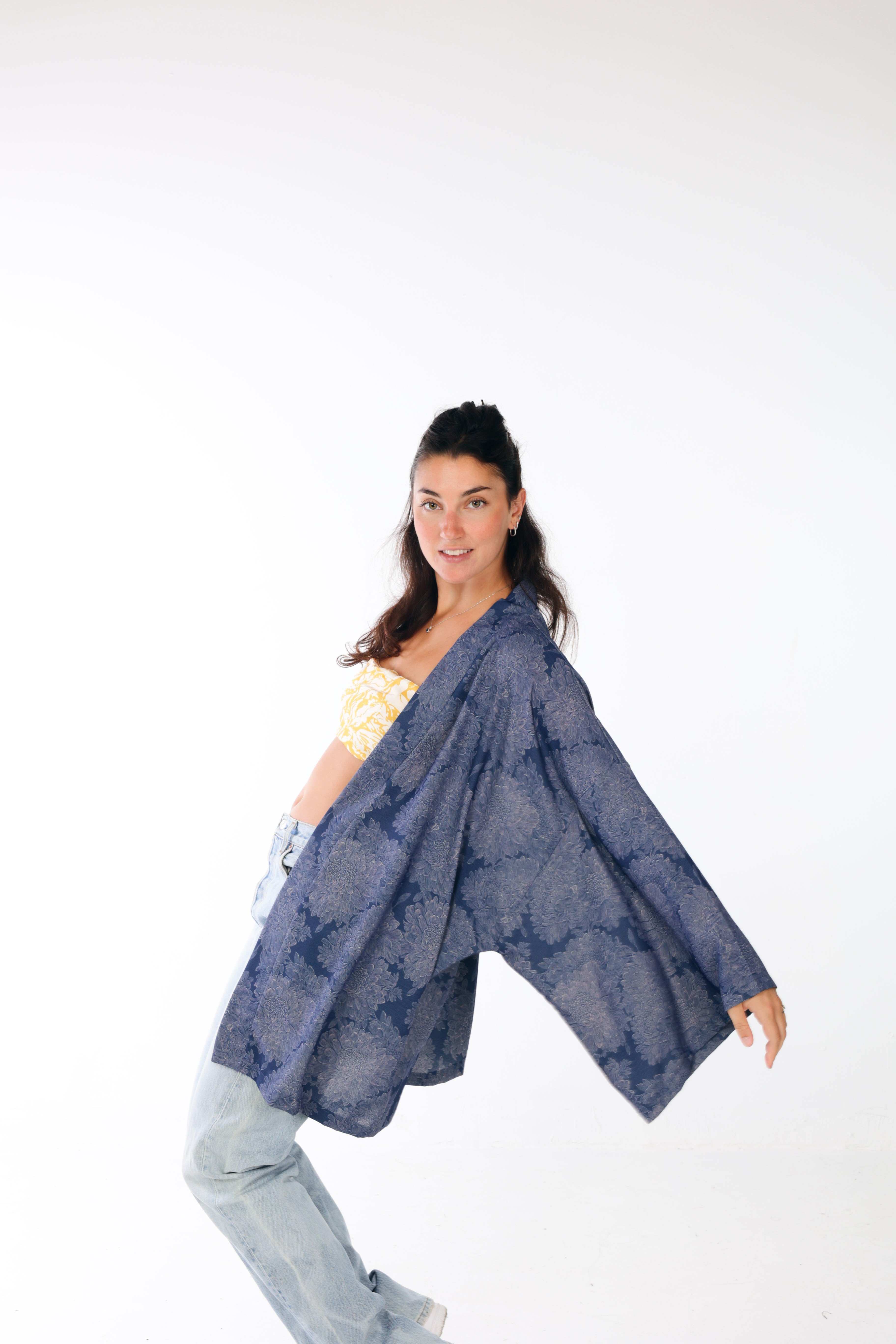 Royal blue Kimono