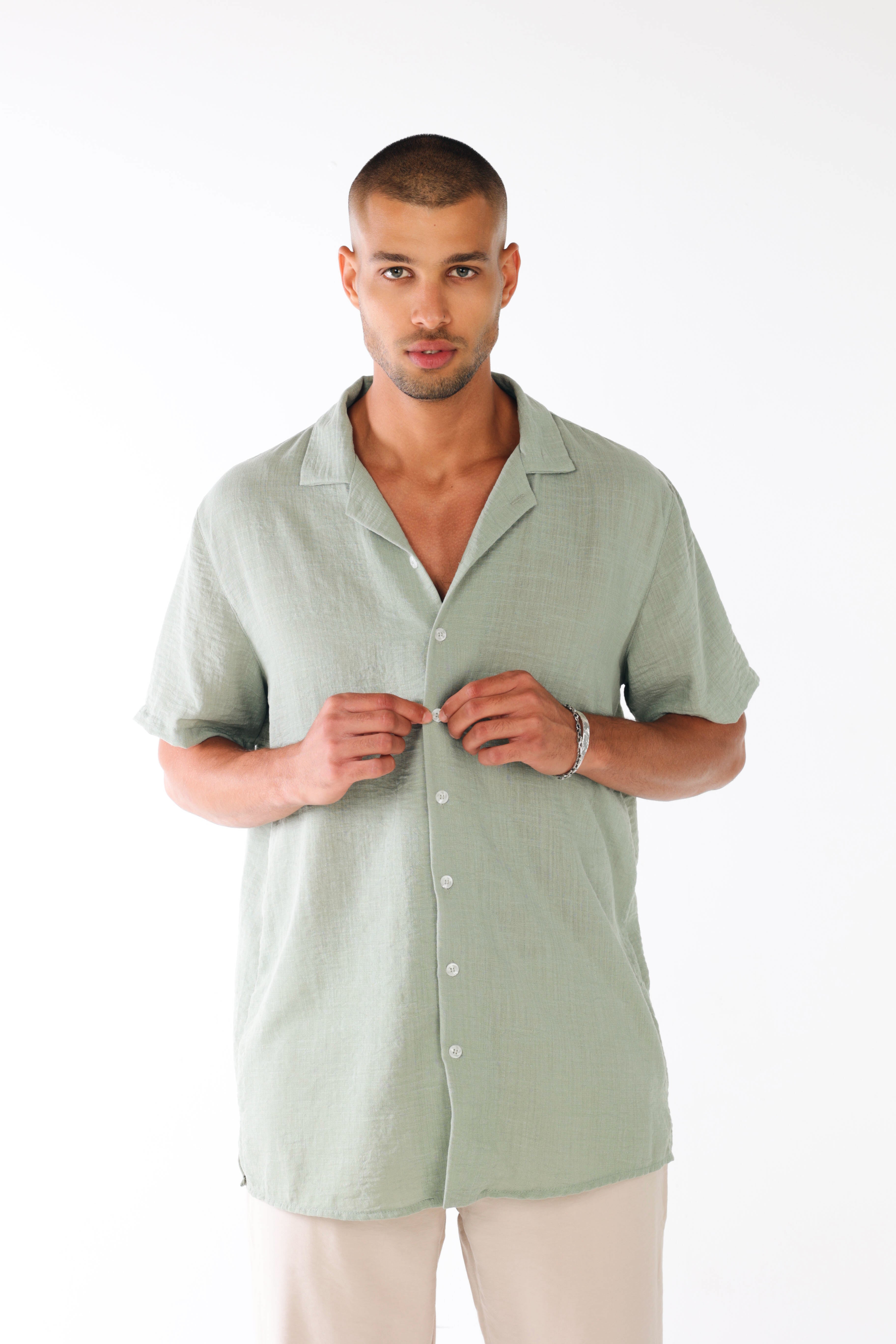 Green Linen shirt