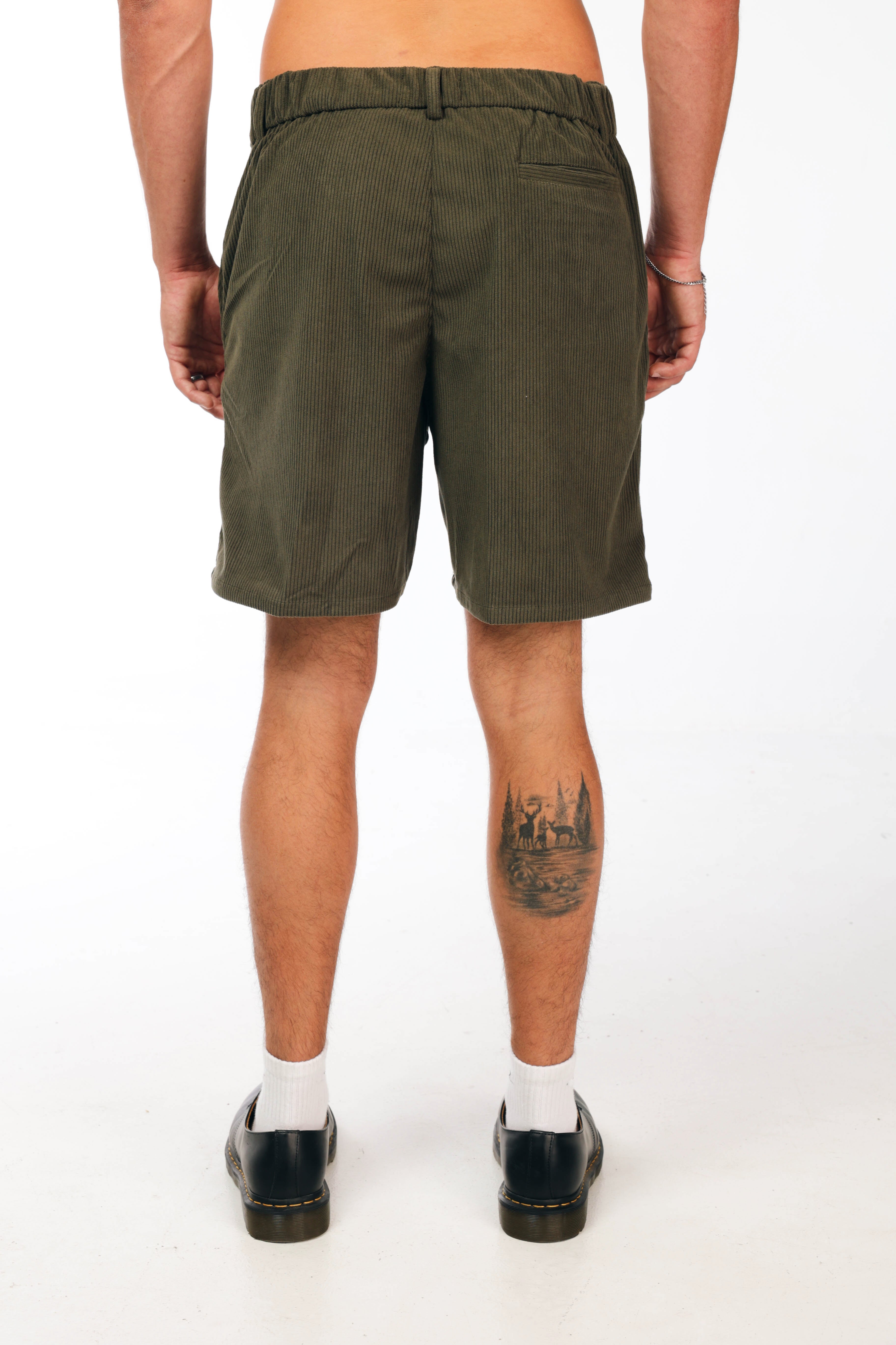 Olive corduroy short