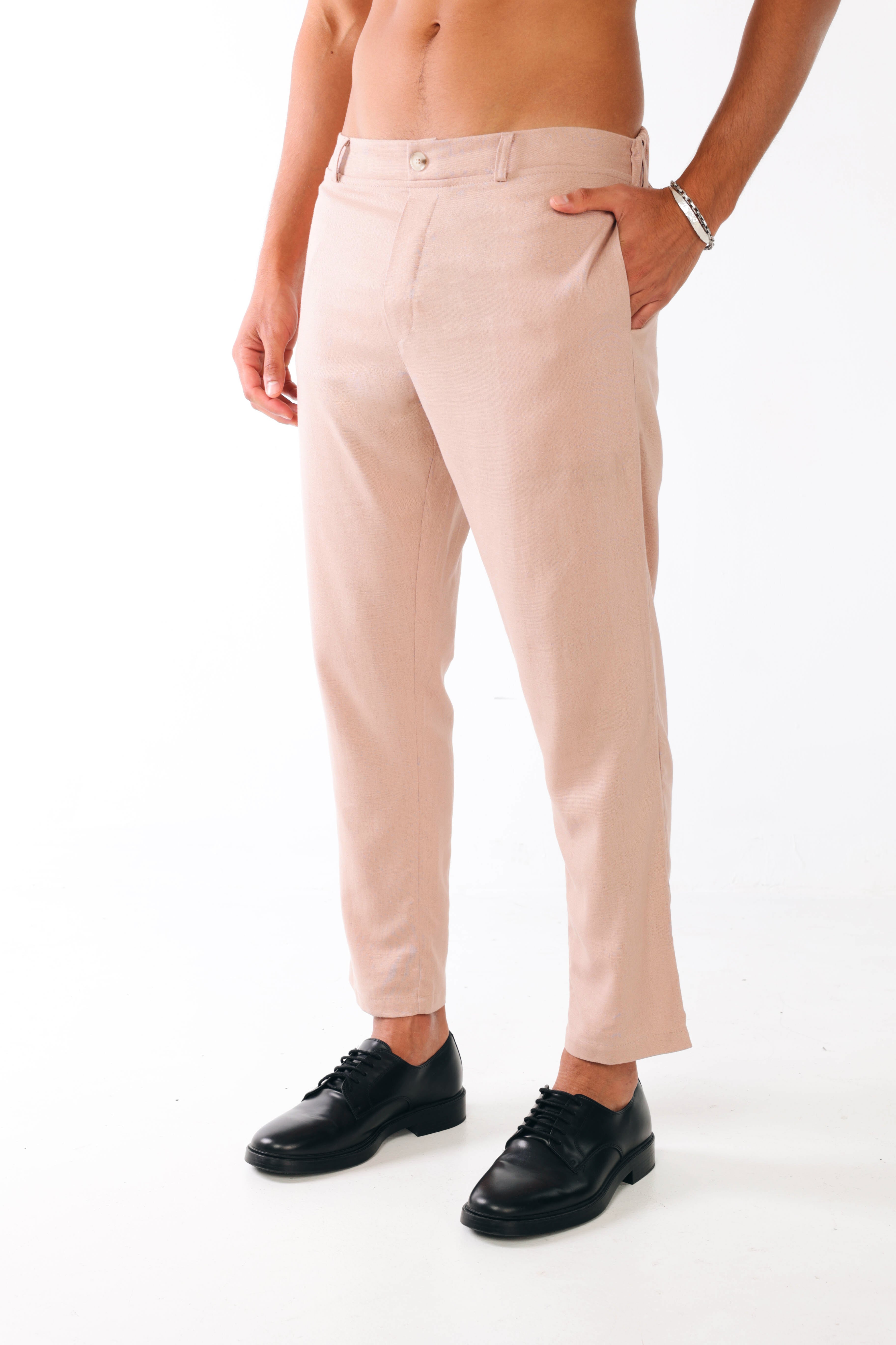 Slim fit rusty Linen