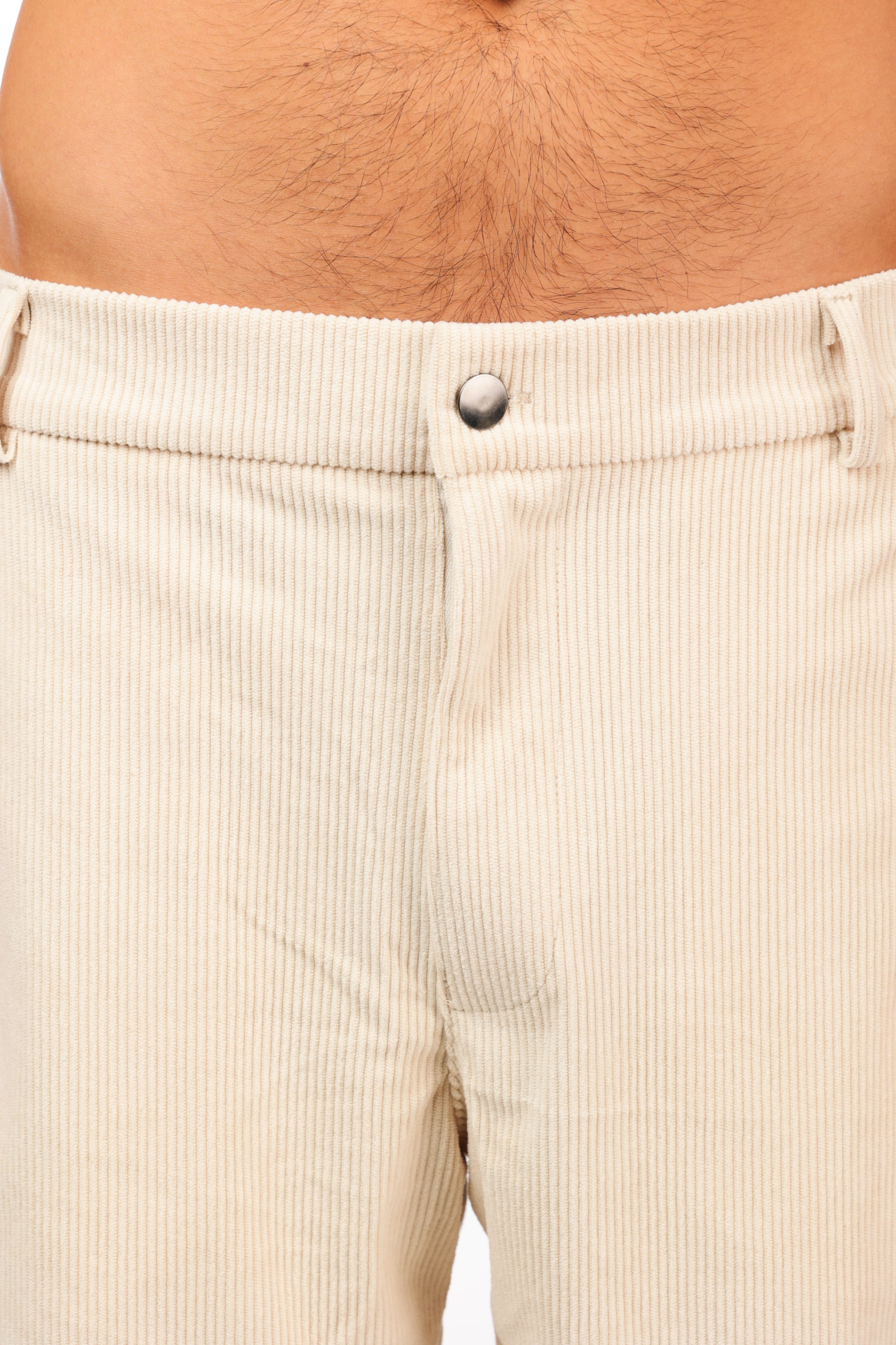 Cream corduroy short
