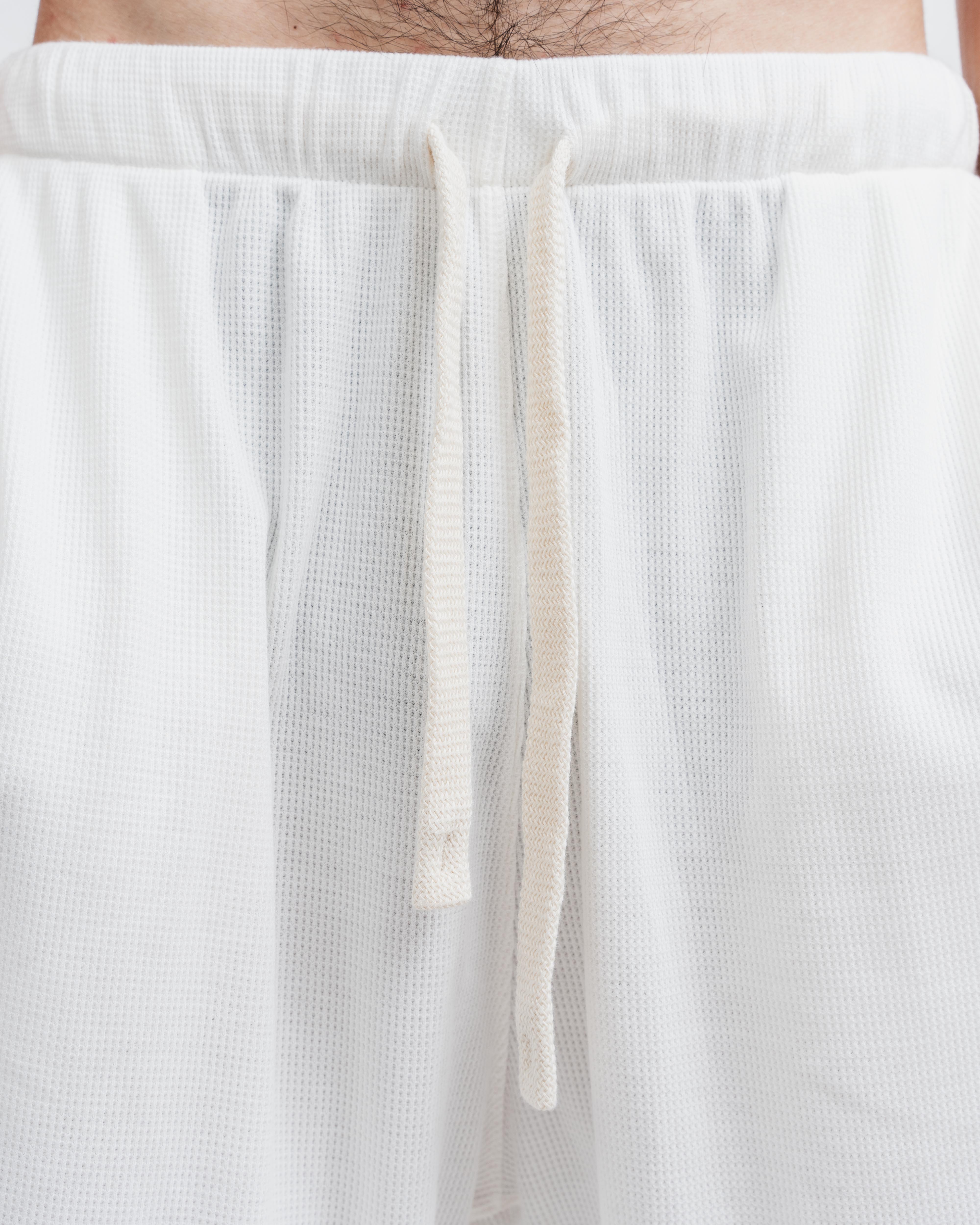 White Waffle Shorts