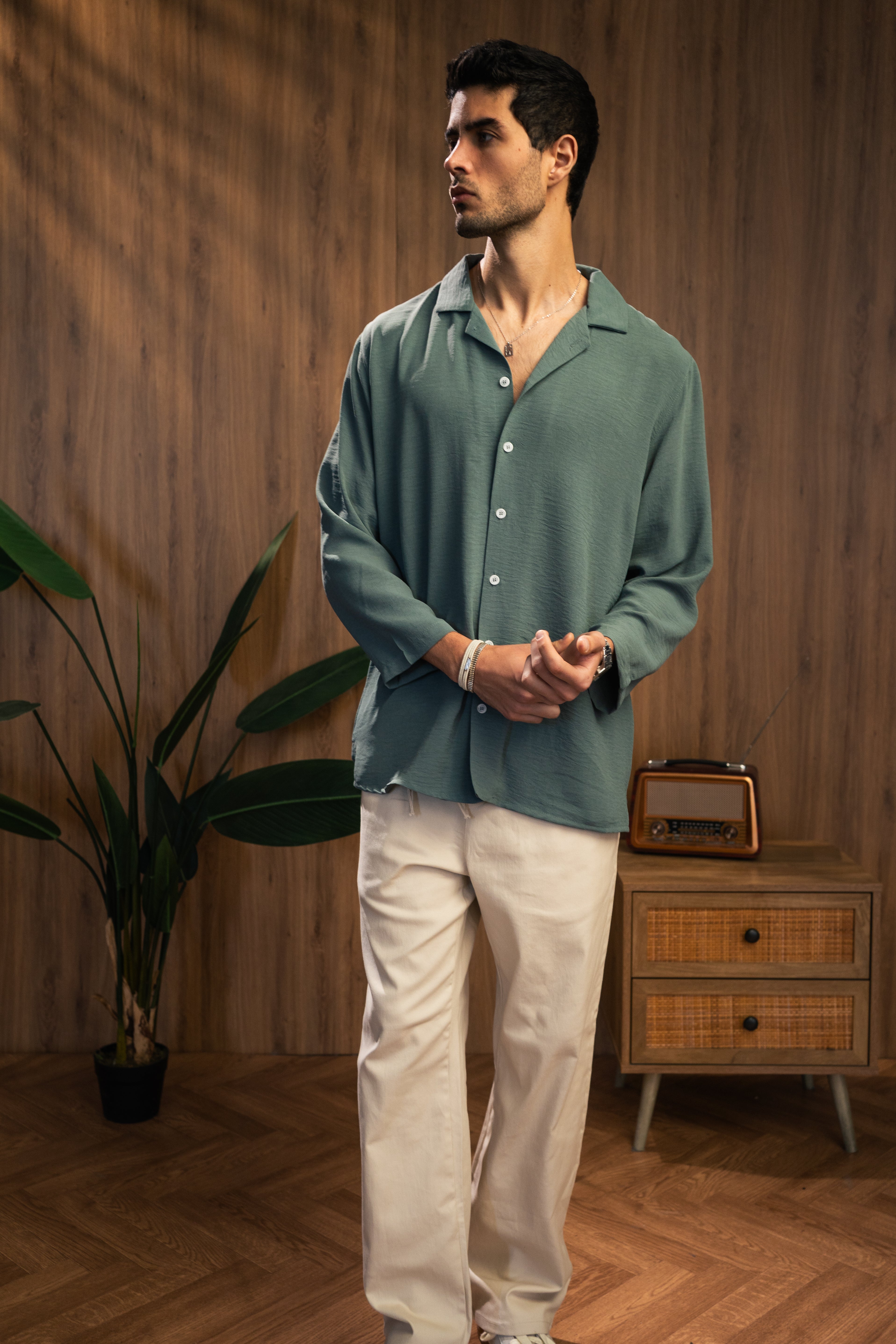 Cream Wide Pants