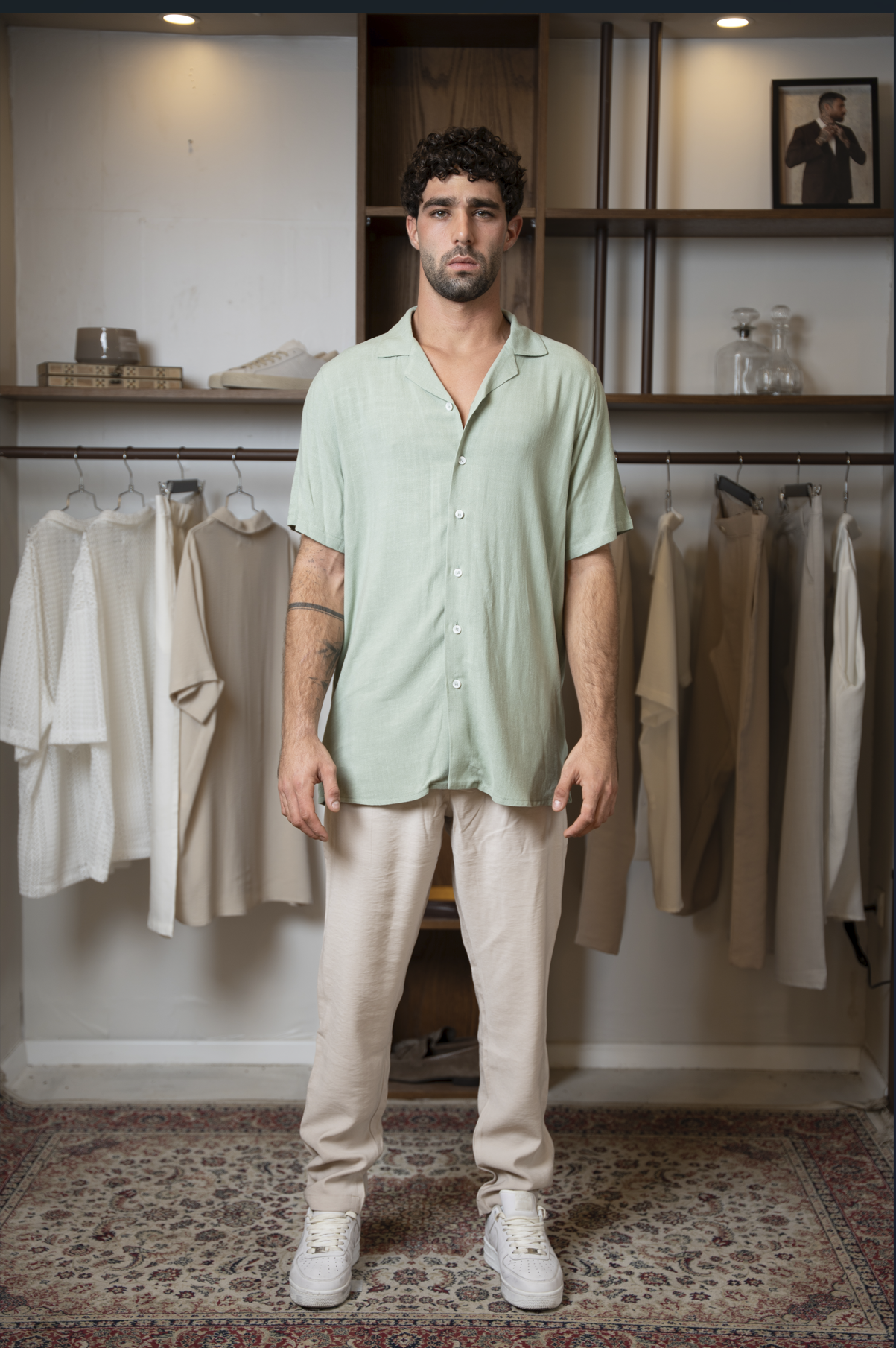 Green Oasis Linen Shirt
