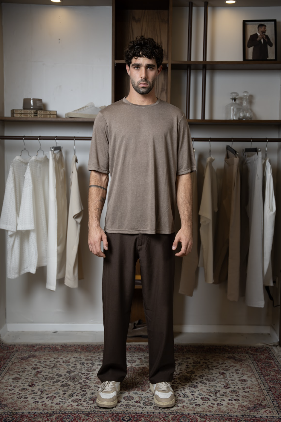Brown Linen T