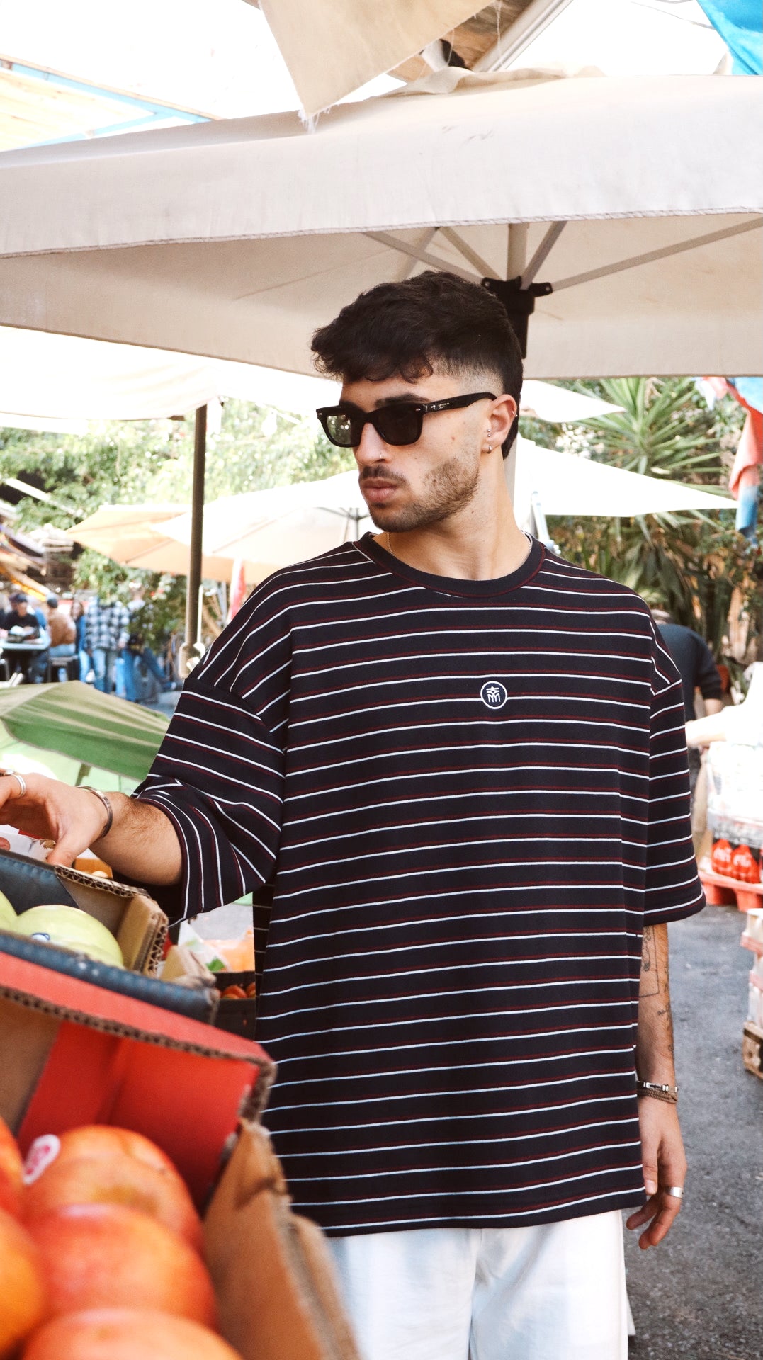 Navy Stripe Oversize T