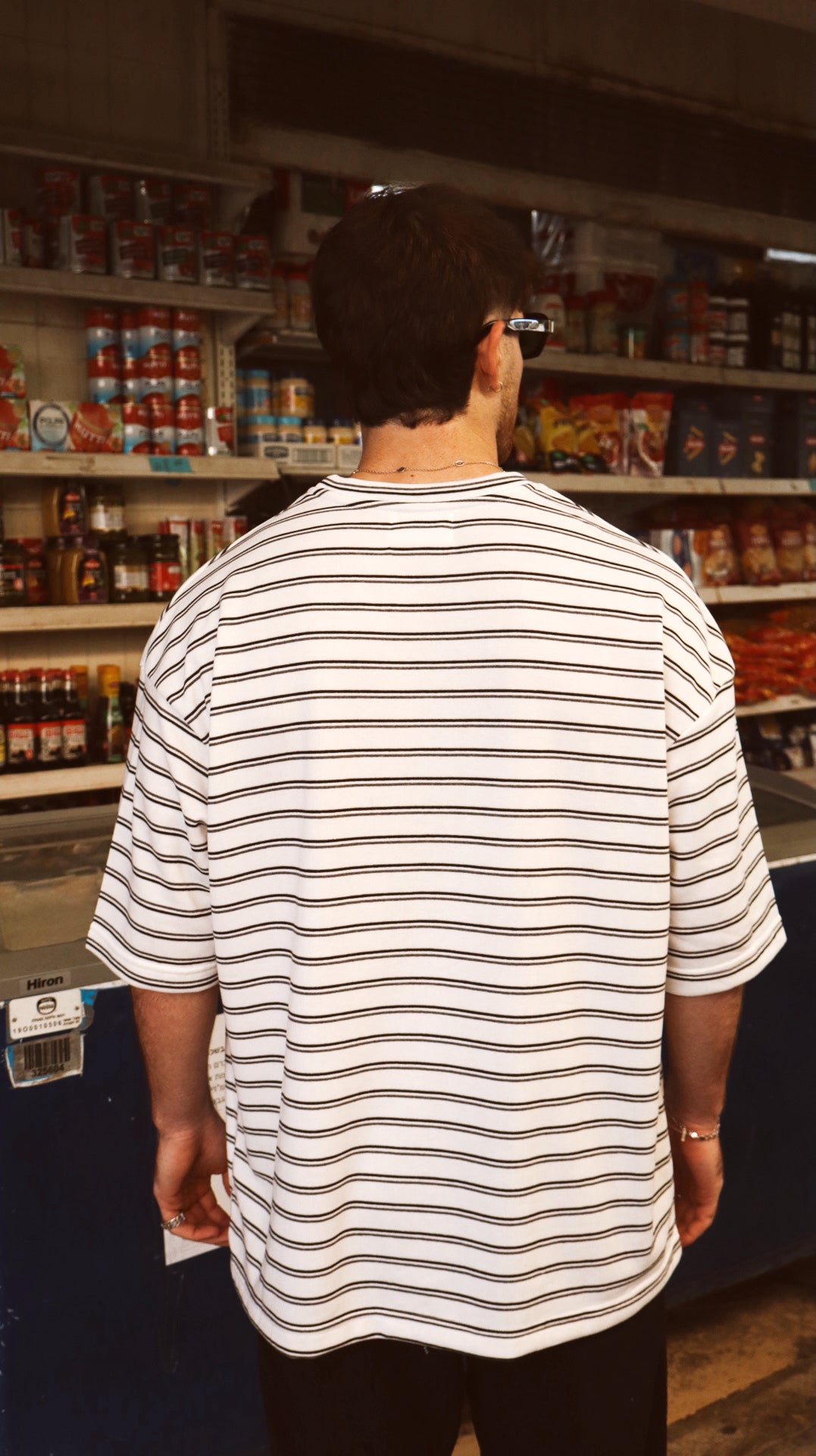 White Stripe Oversize T