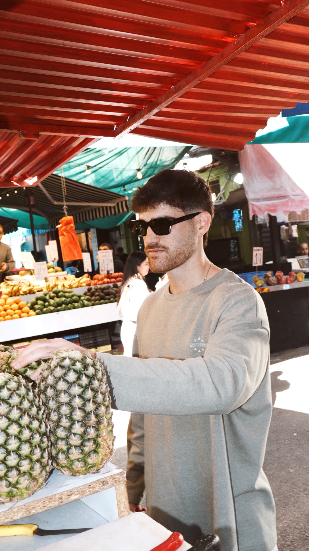 Green Oversized Basic Long Sleeve T