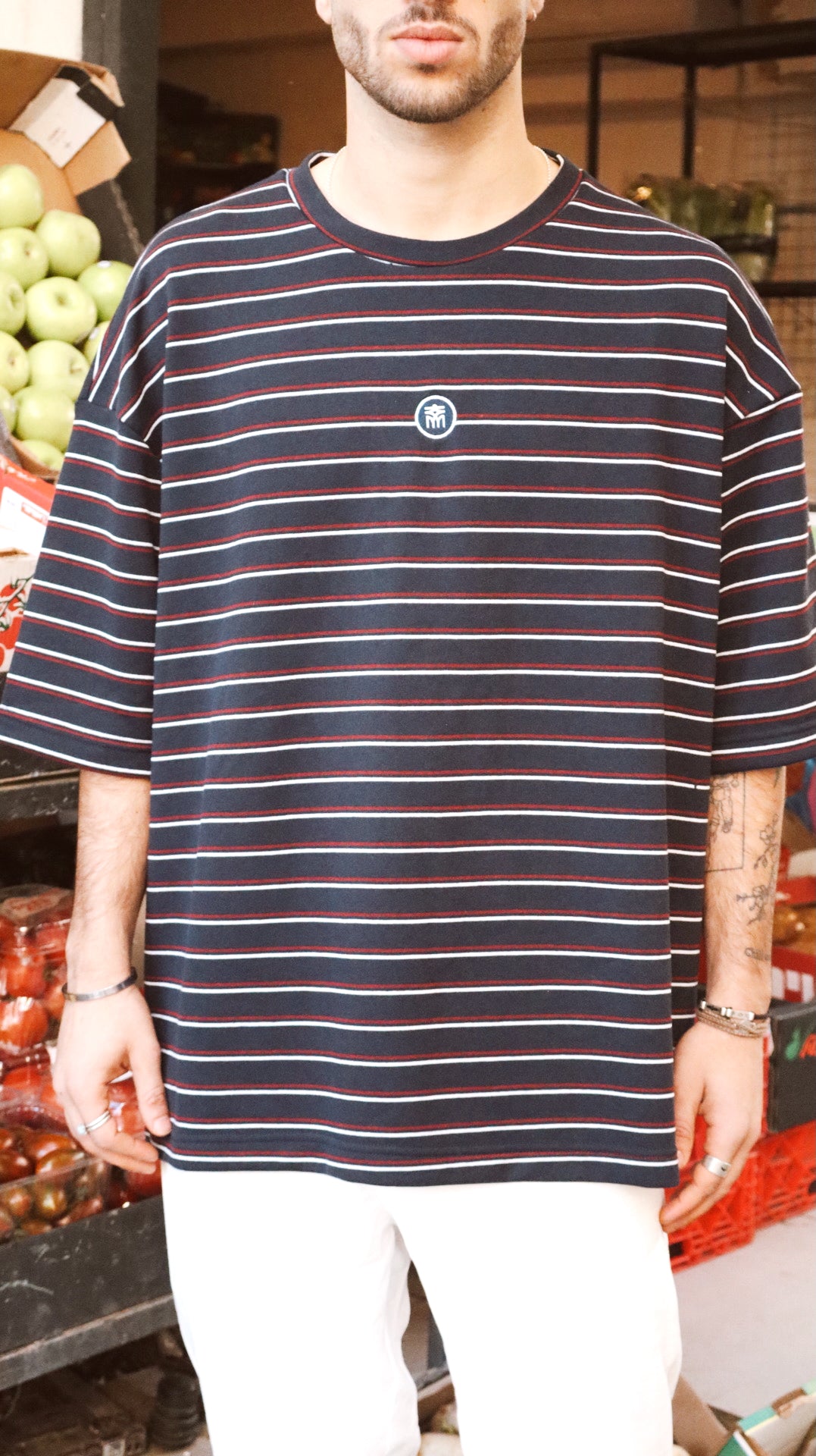 Navy Stripe Oversize T