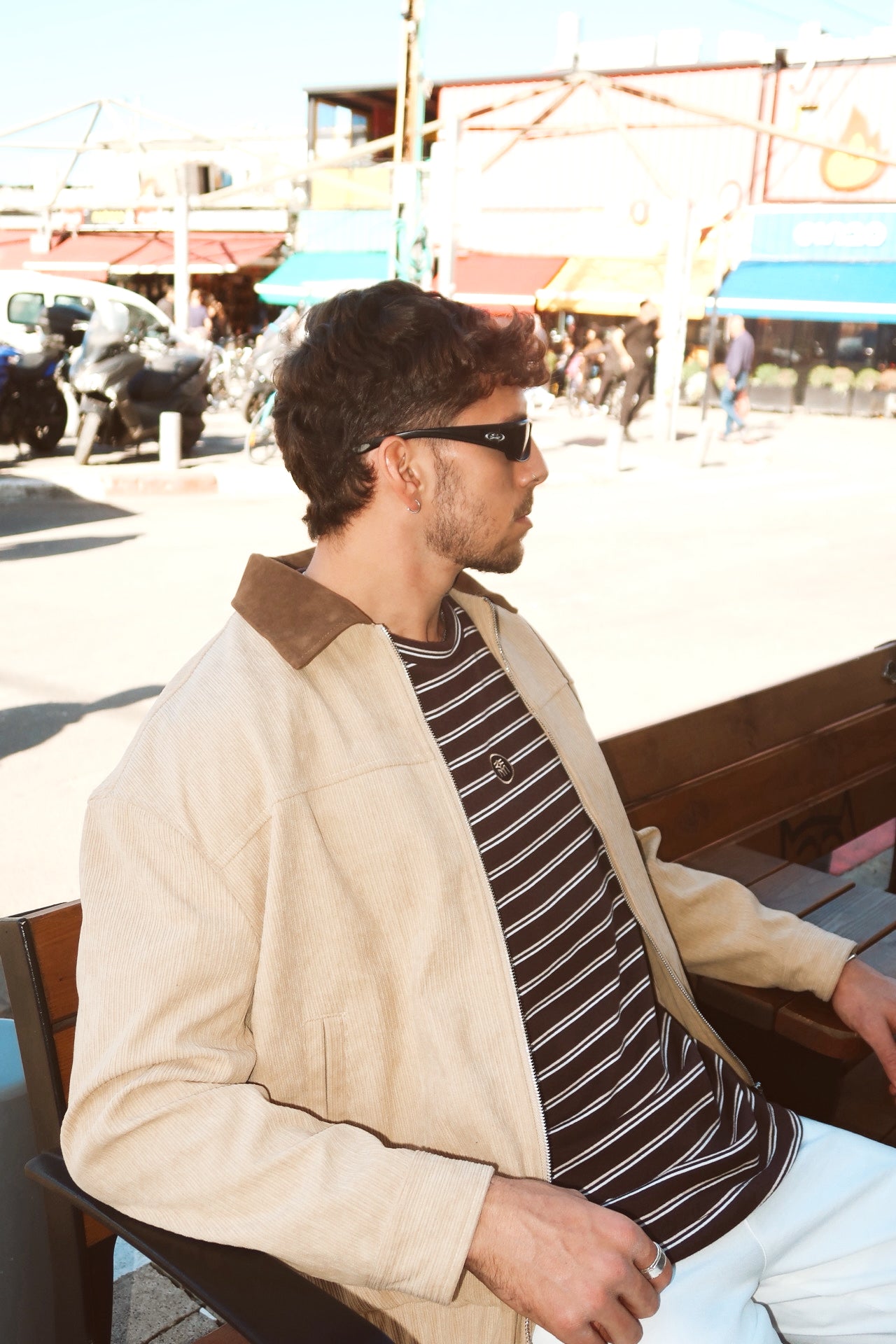 Stone Oversize Corduroy Jacket