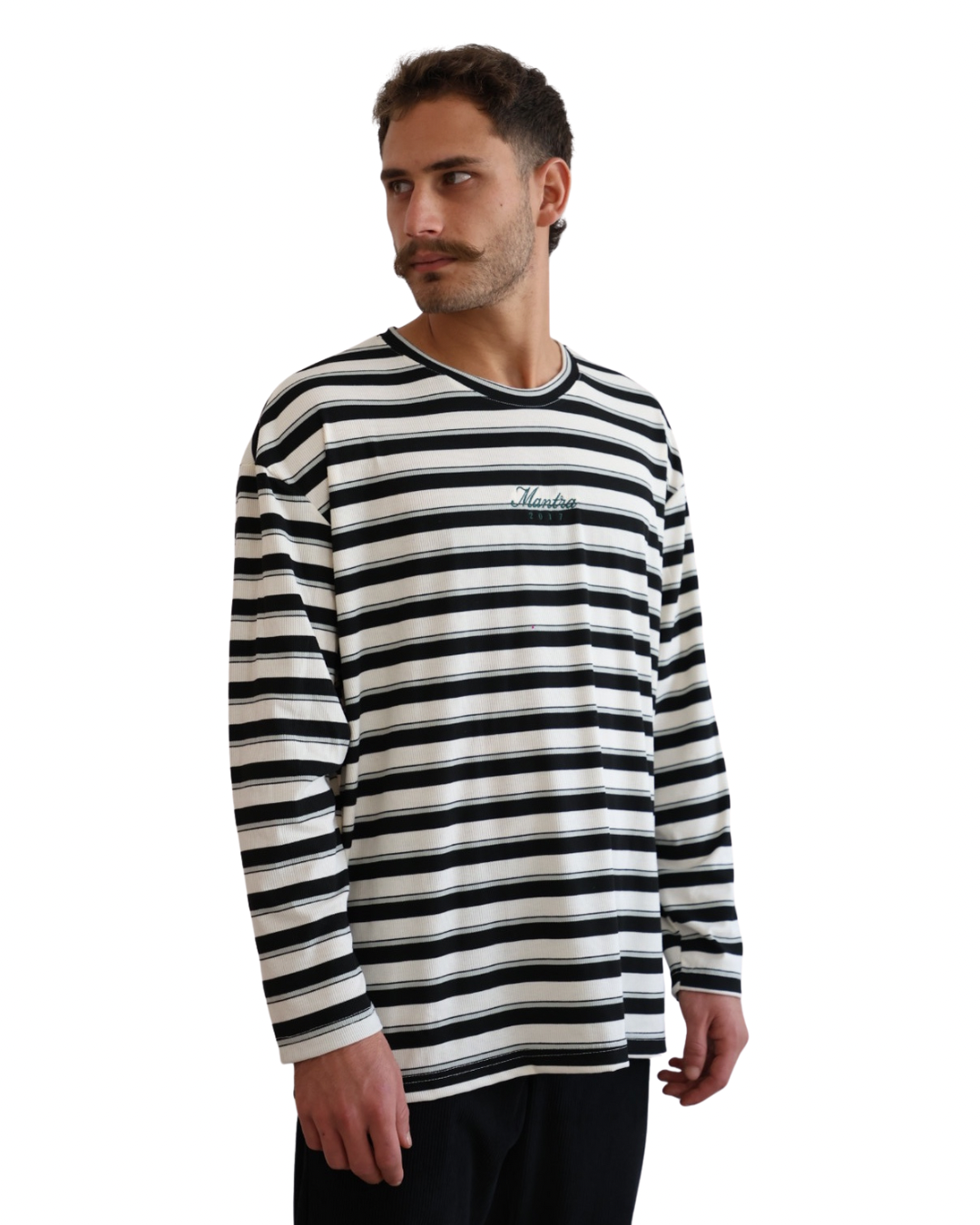 Black Long Sleeve Striped T