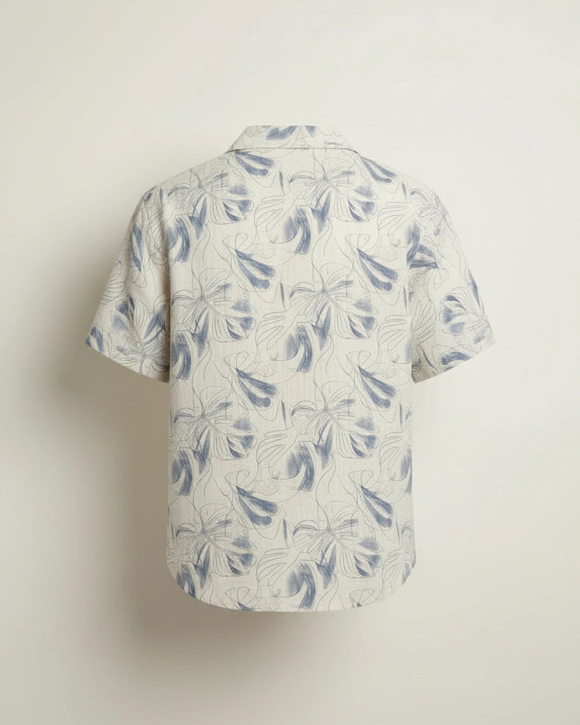 Blue Print Buttoned Shirt