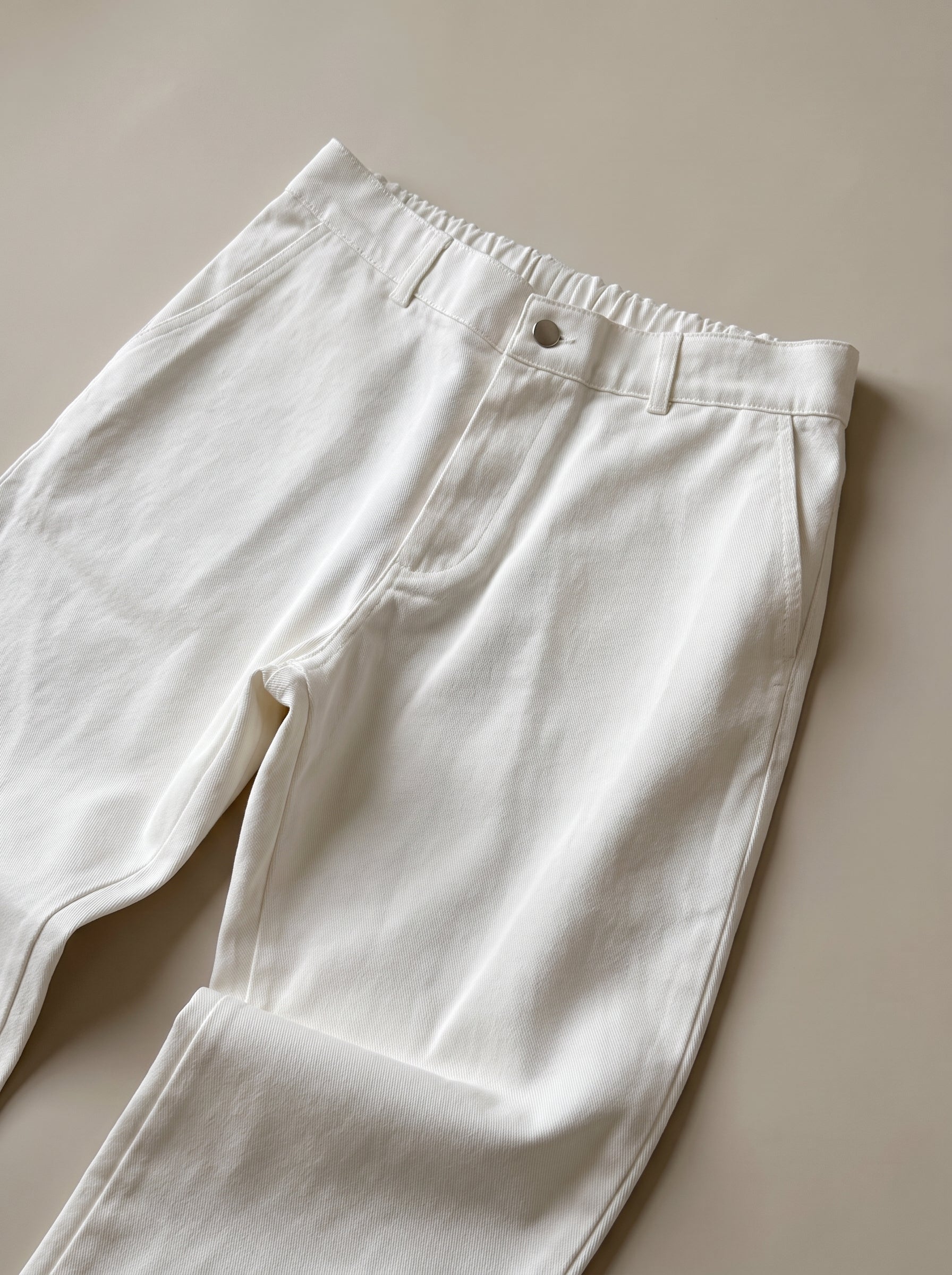 White Daily Straight Fit Pants