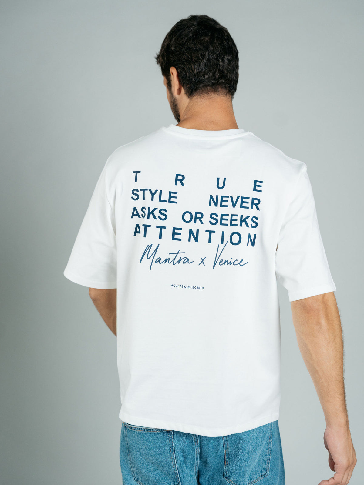 Off White Oversized Printed T-Shirt