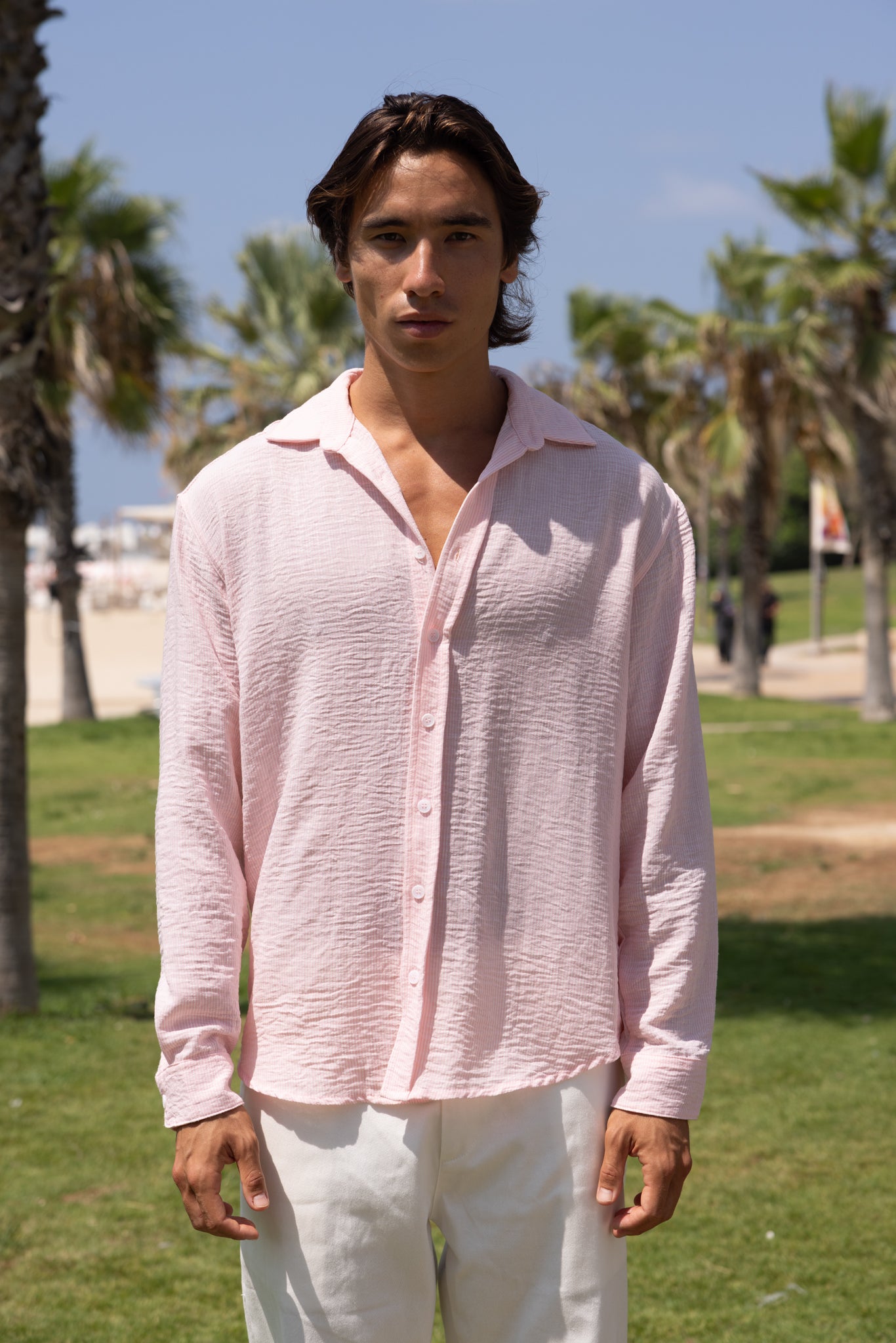 Pink Striped Capri Shirt