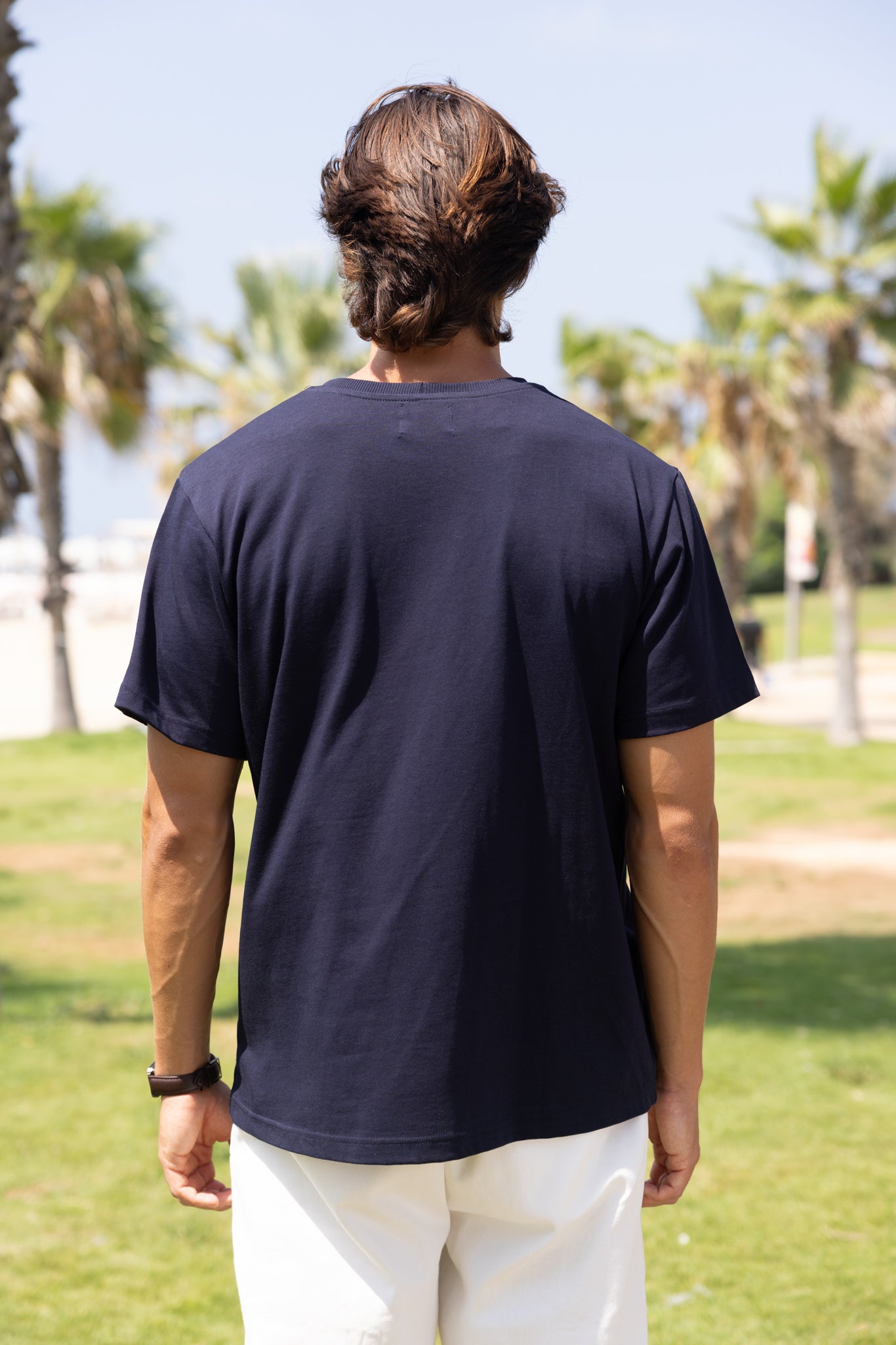 Navy Basic Logo t Shirt