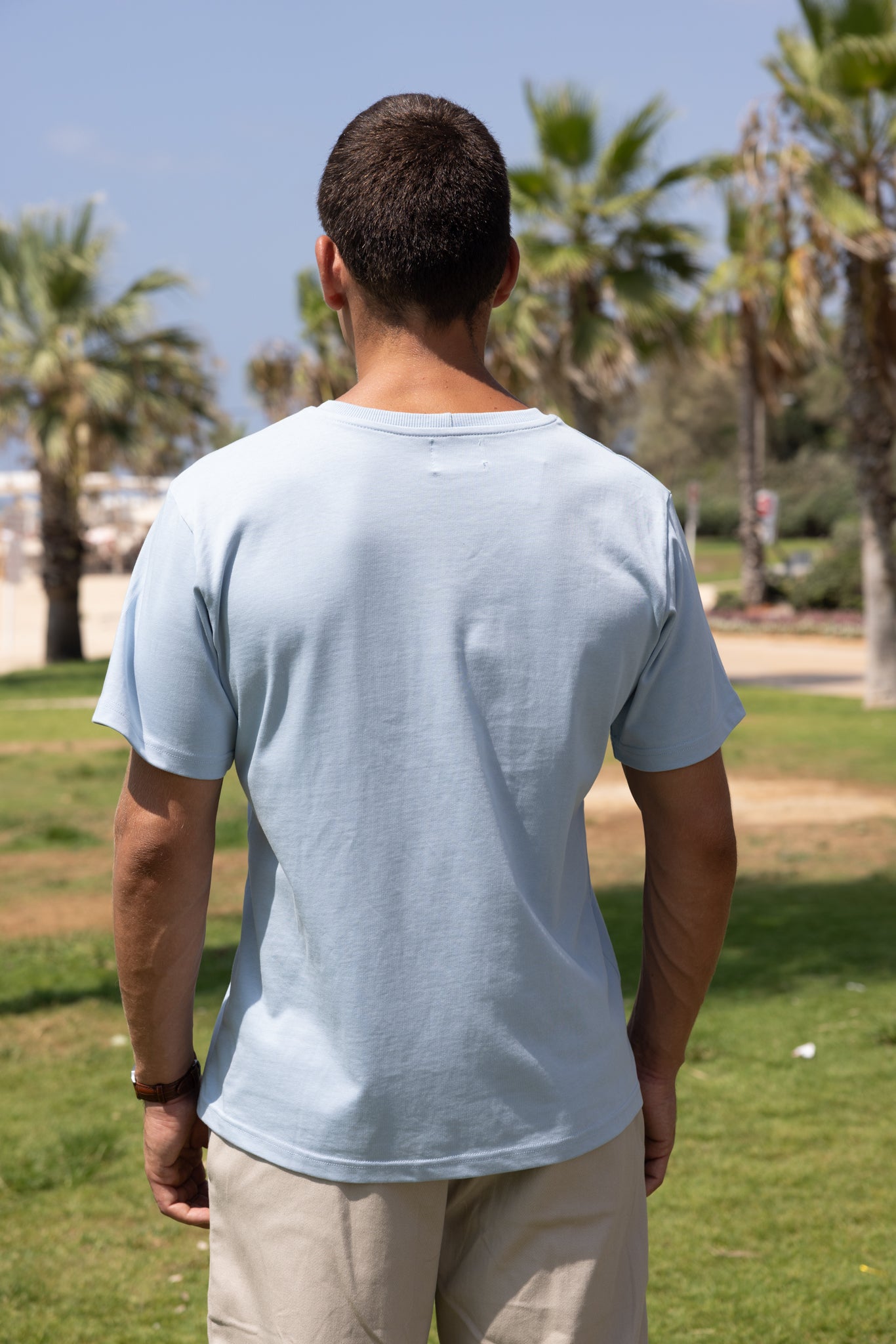Light Blue Basic Logo t Shirt