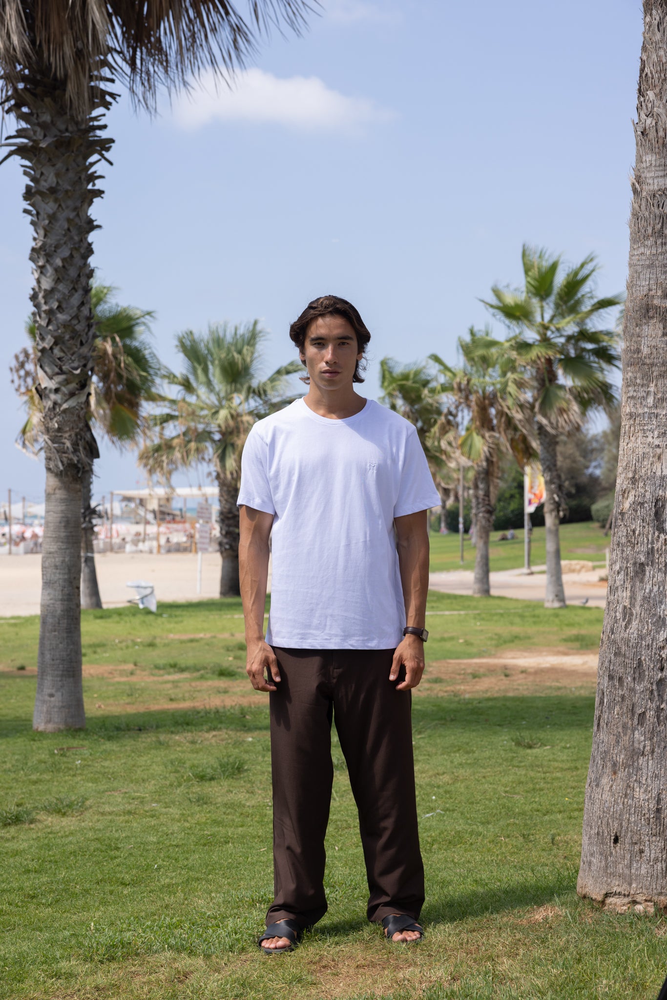 White Basic Logo t Shirt