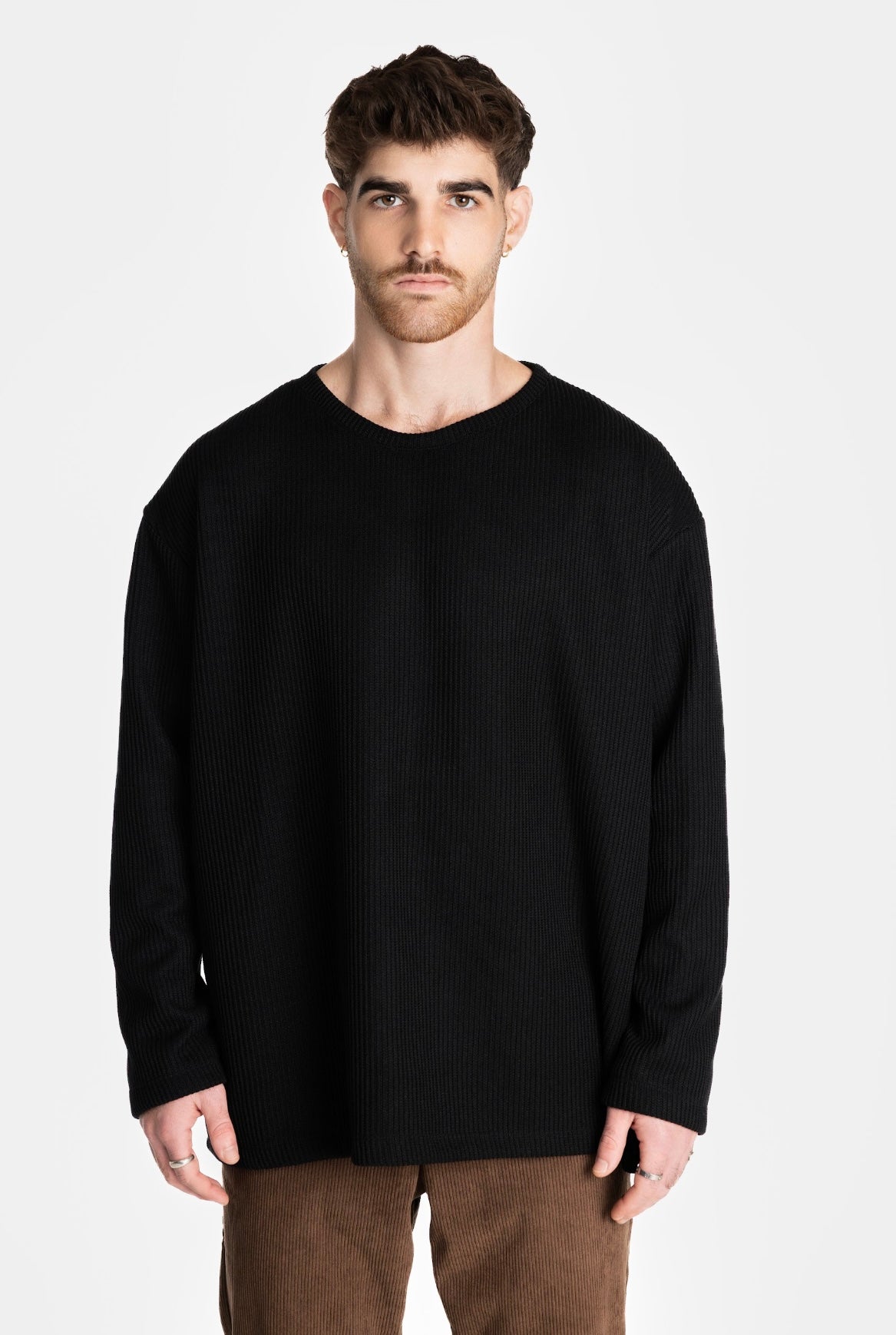 Black Knit Oversized Sweater