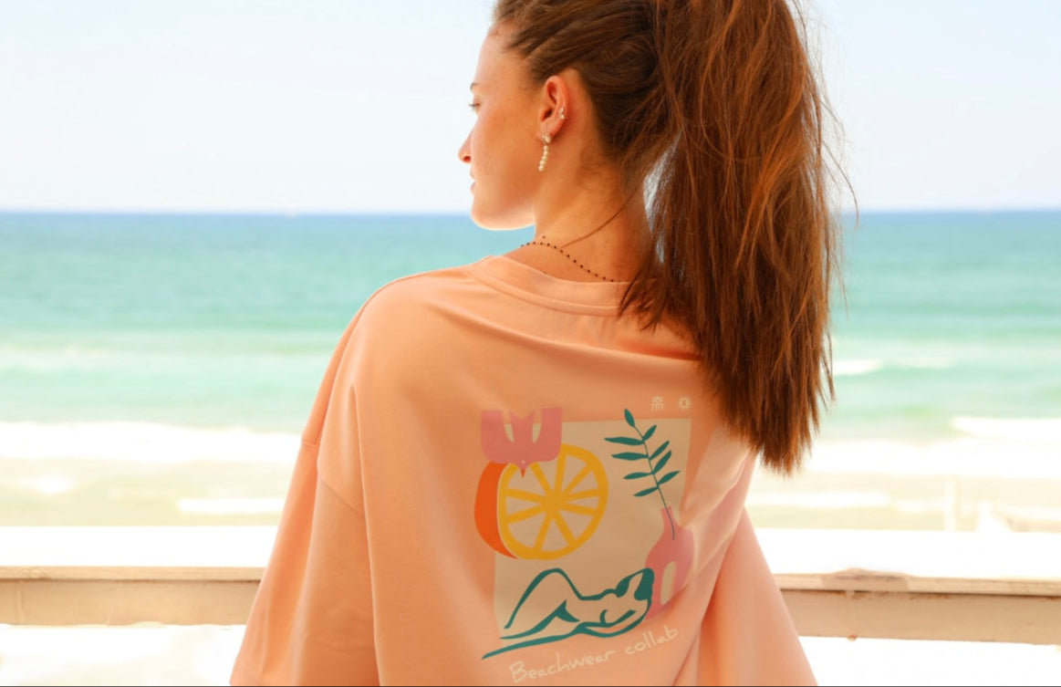 Oversized peach T