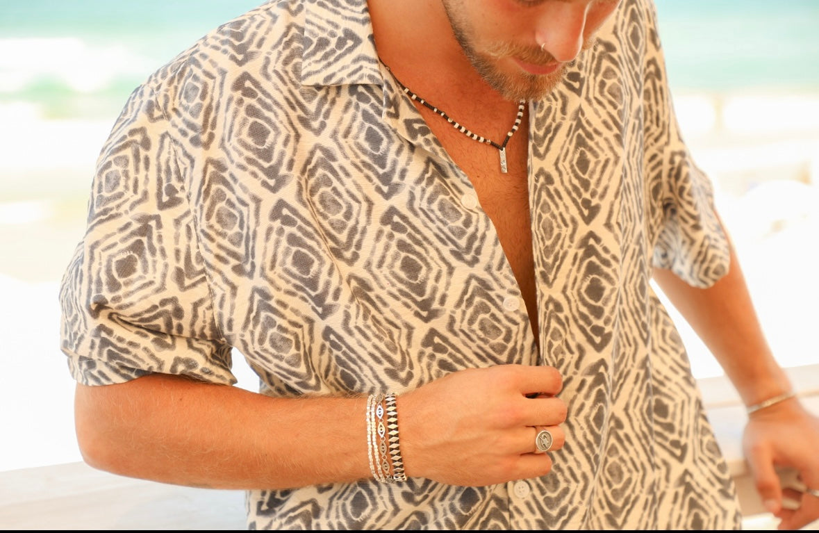White blue Tie Dye shirt