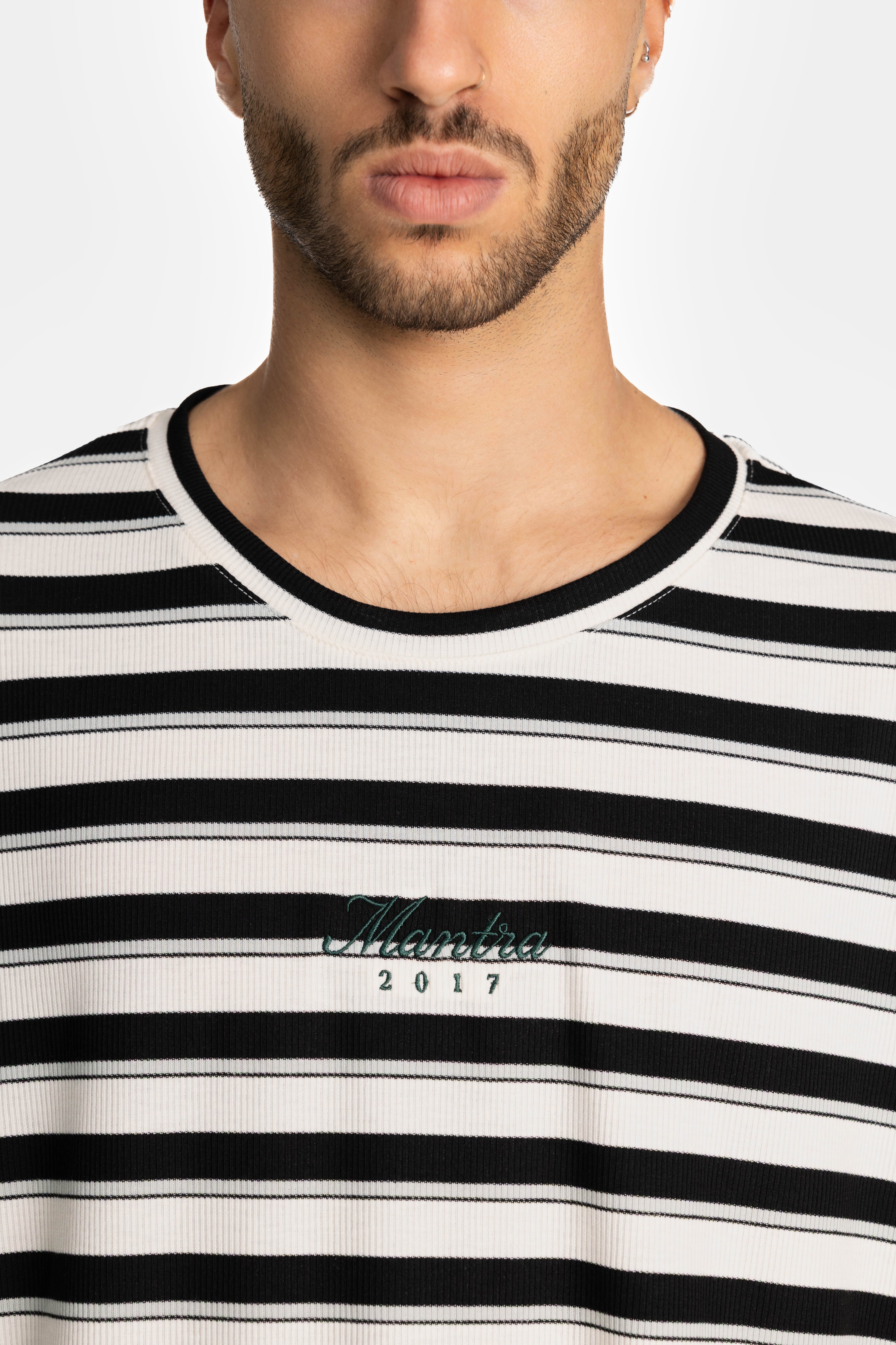 Black Long Sleeve Striped T