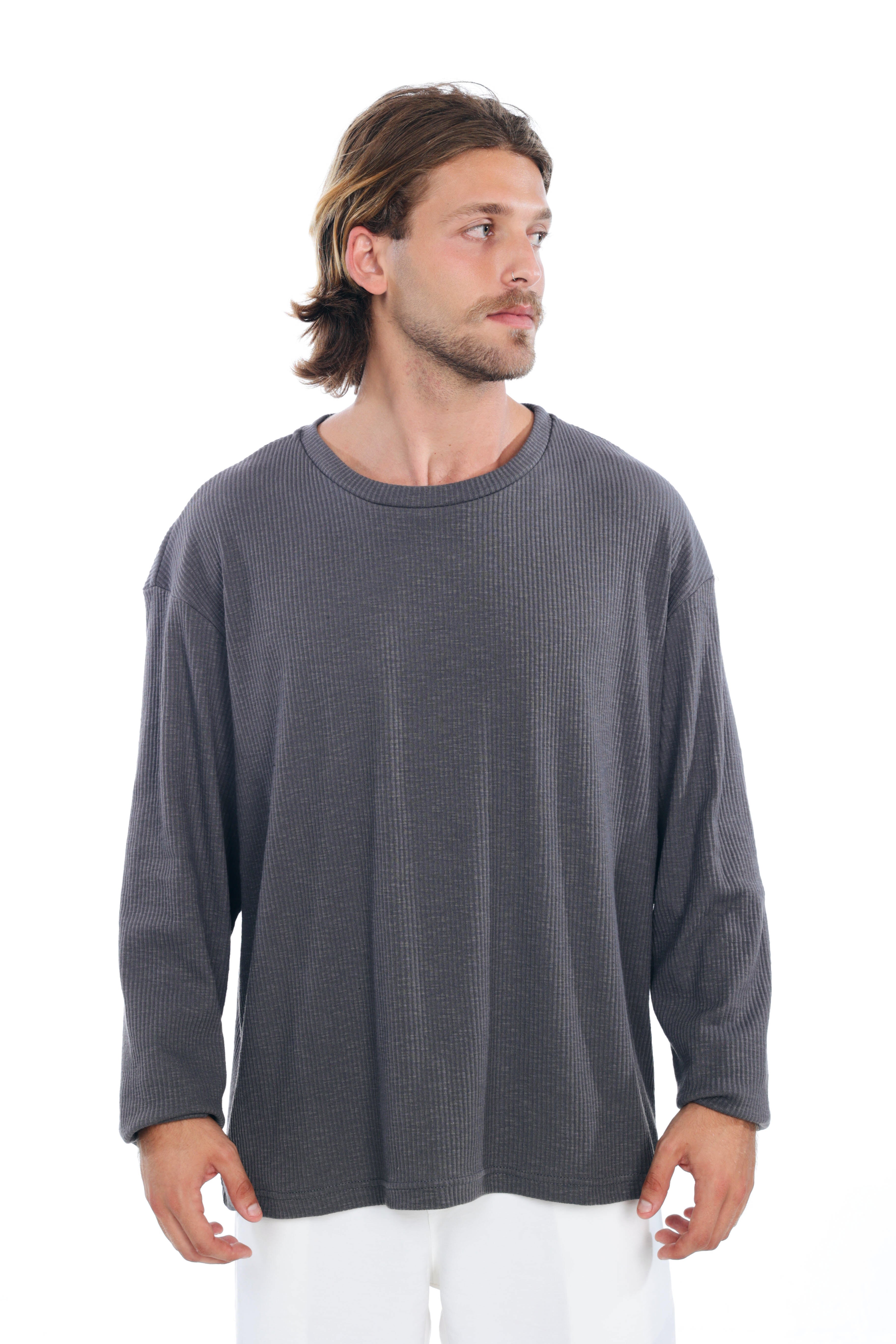 Gray Long Sleeve Autumn T