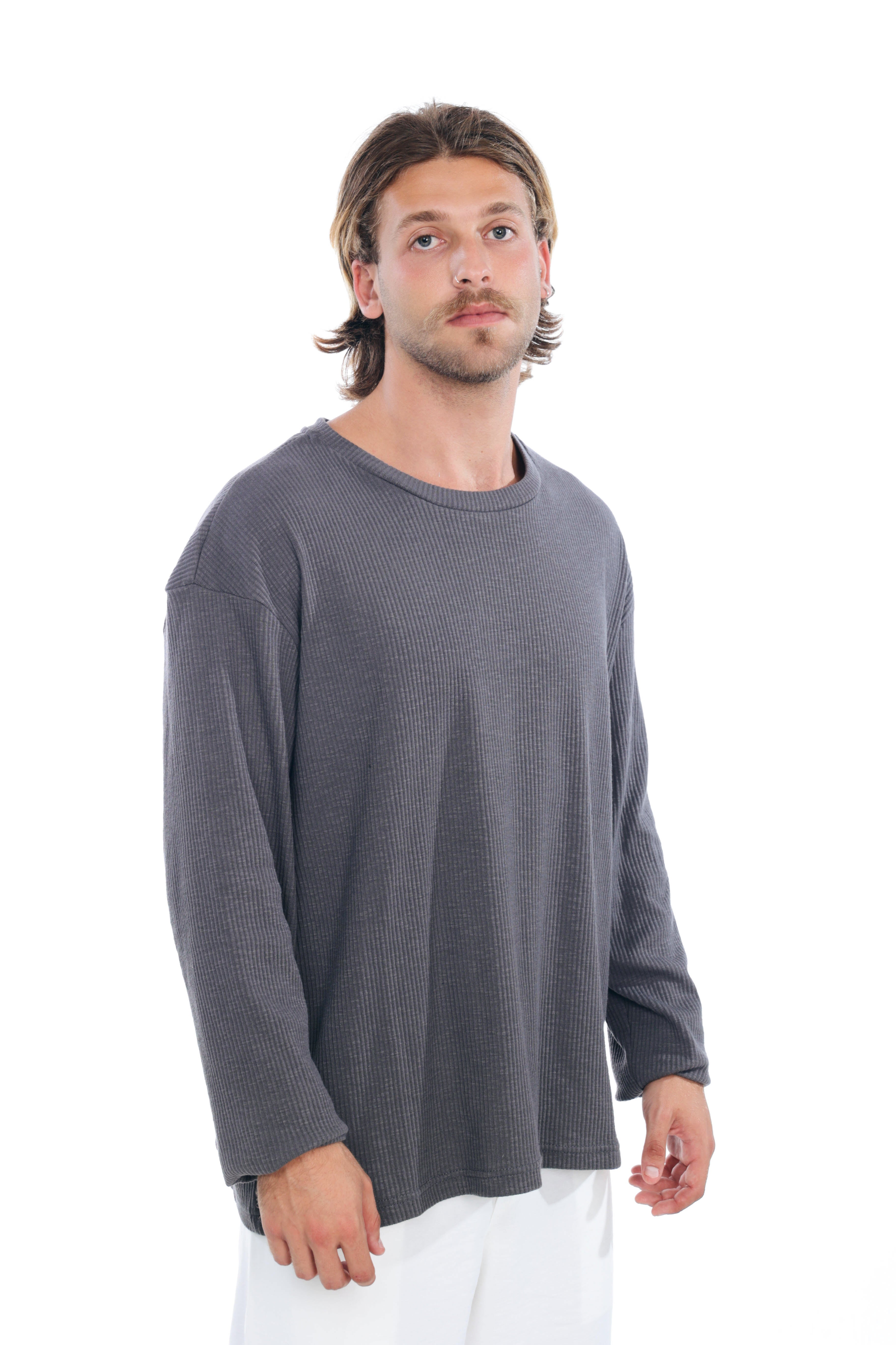 Gray Long Sleeve Autumn T