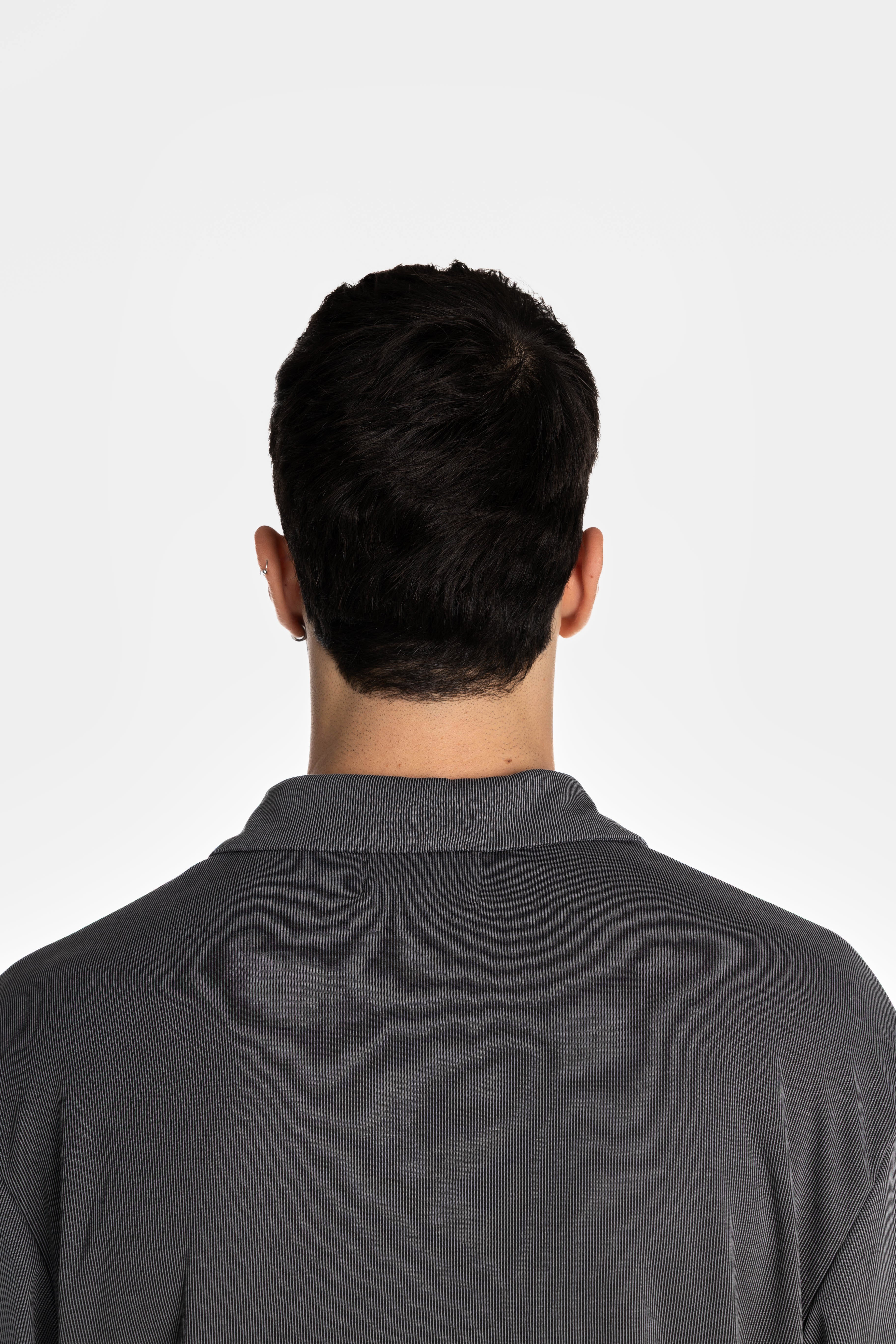 Dark Gray Rib Loose Shirt