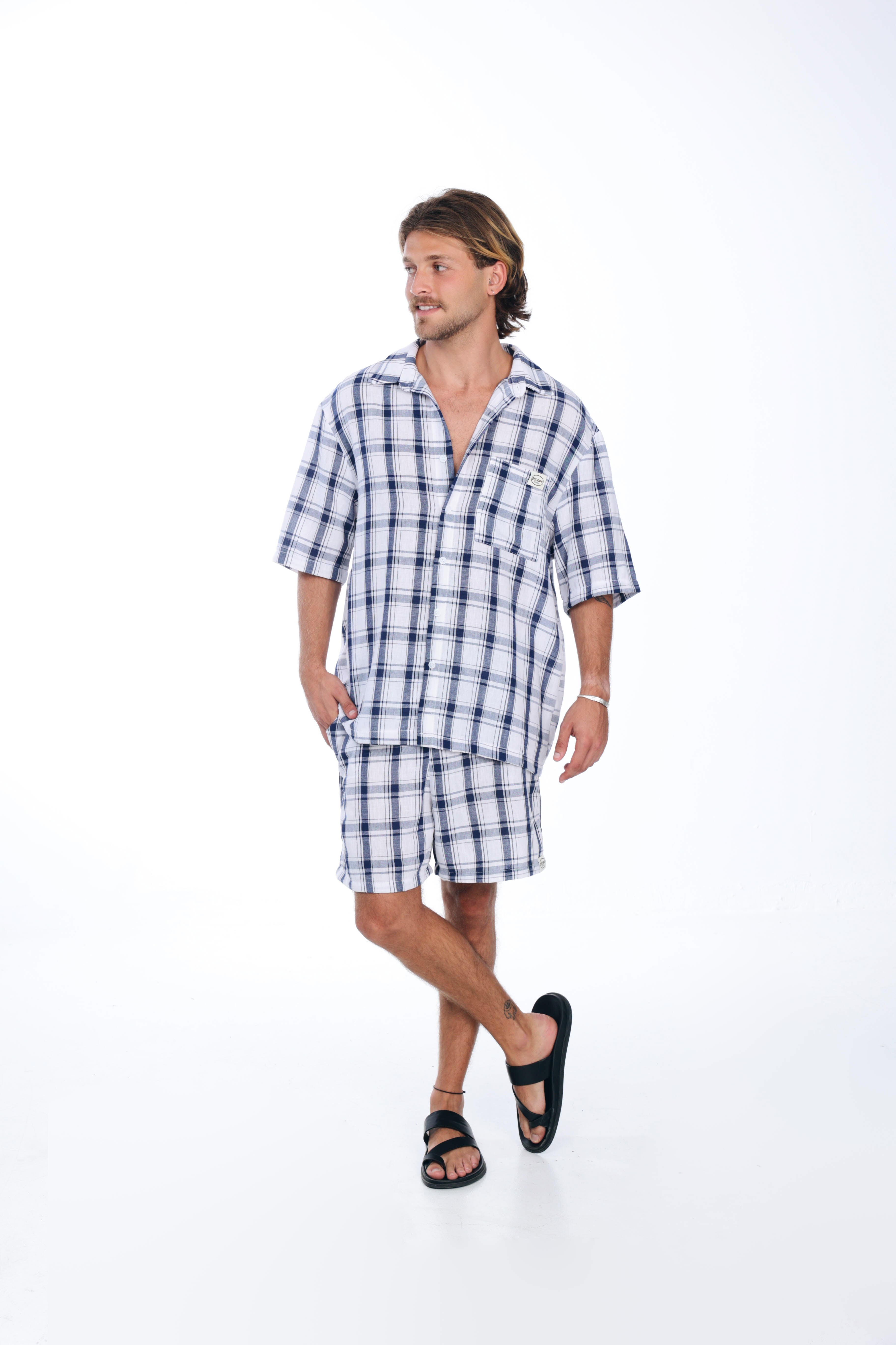 Blue Checks Short