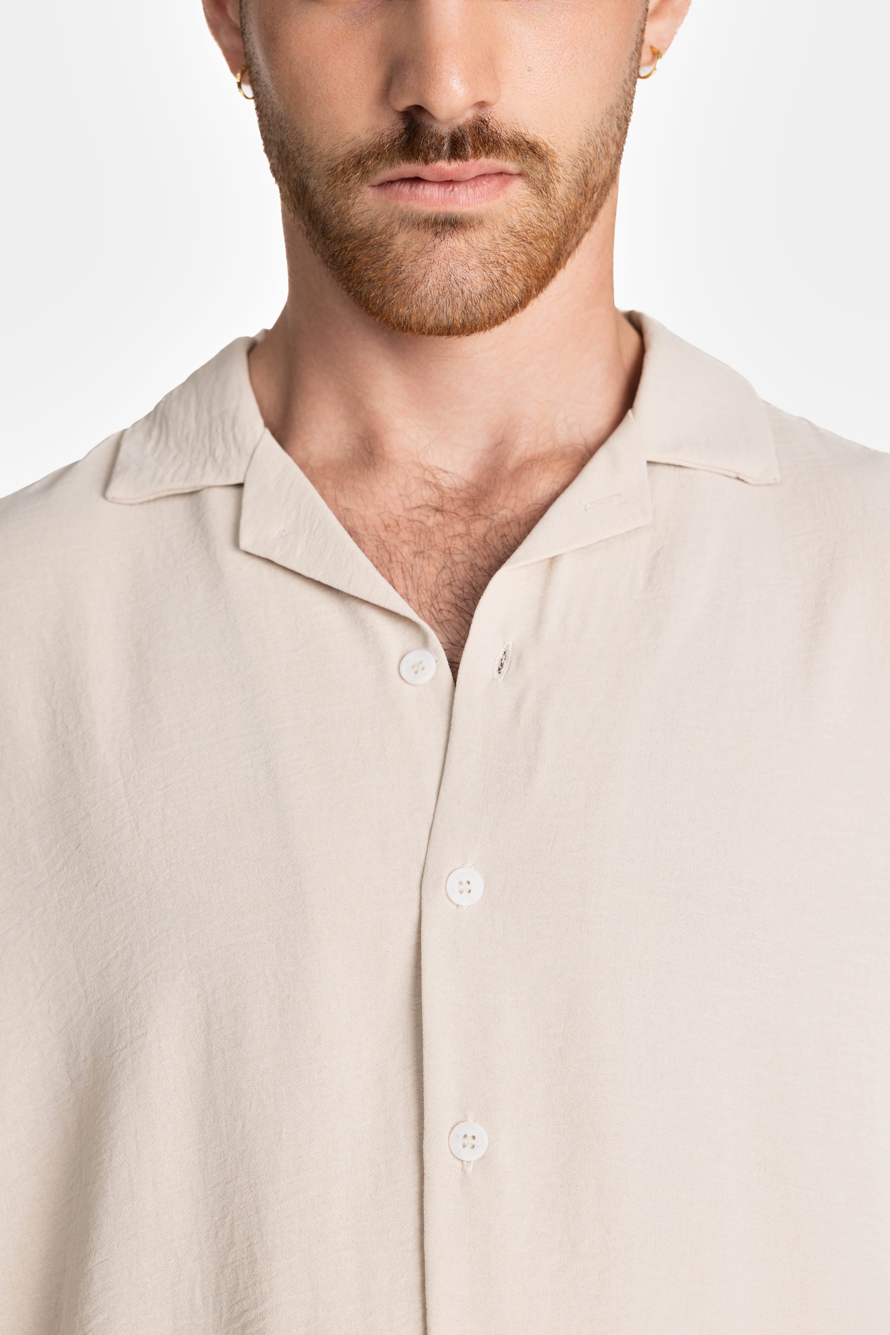 Cream Long Sleeve Shirt