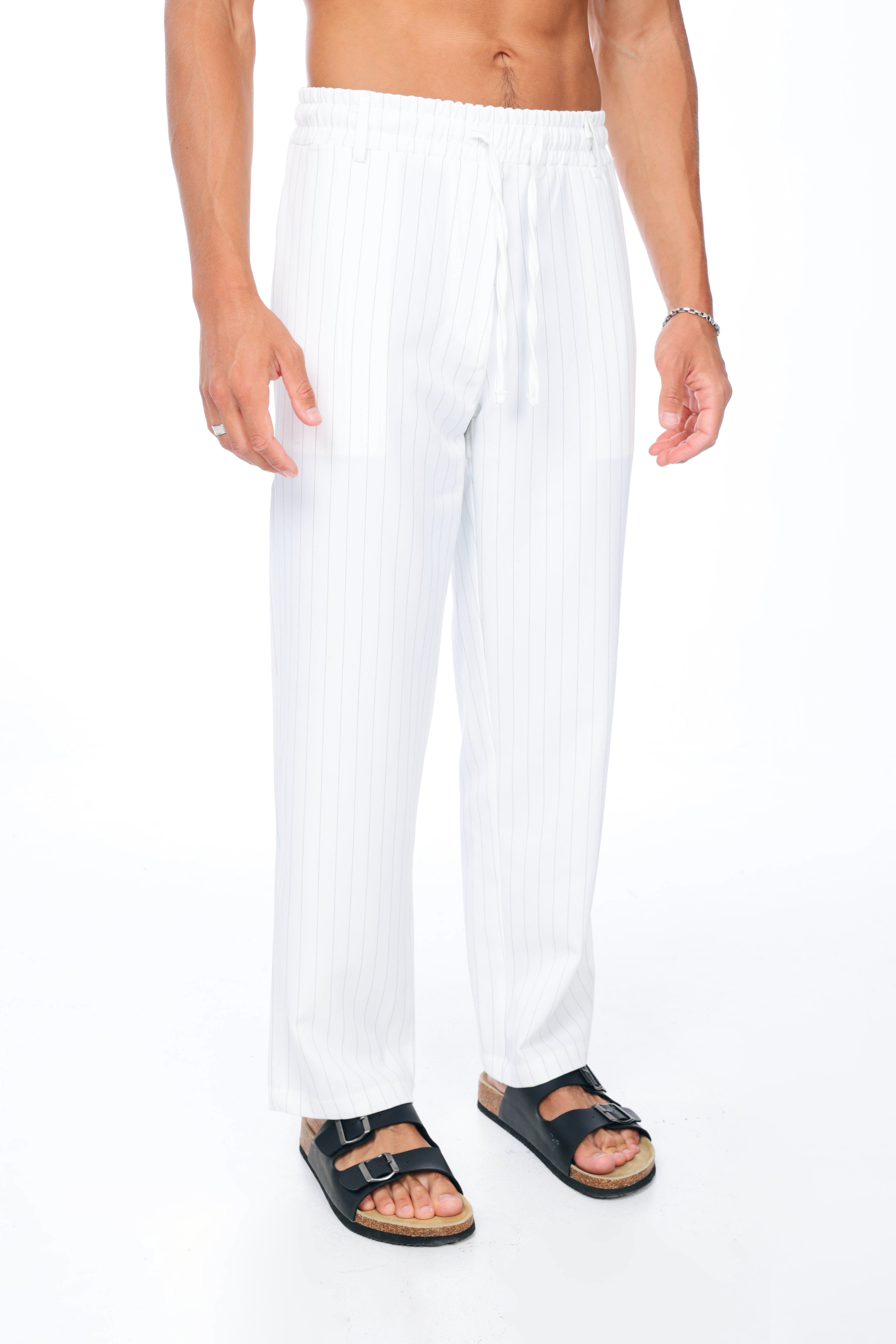 Stripes White Pants