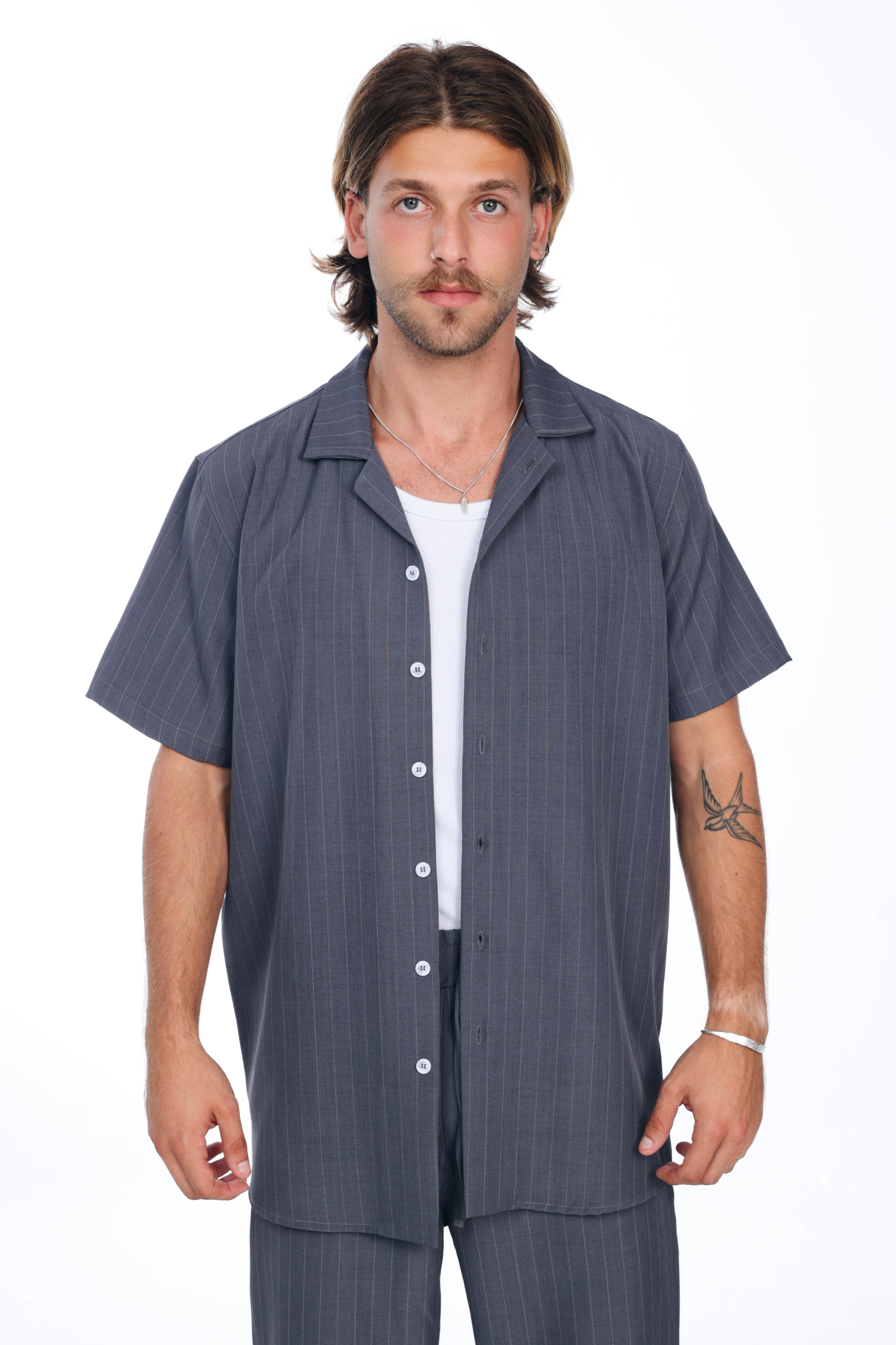 Stripes  Gray shirt