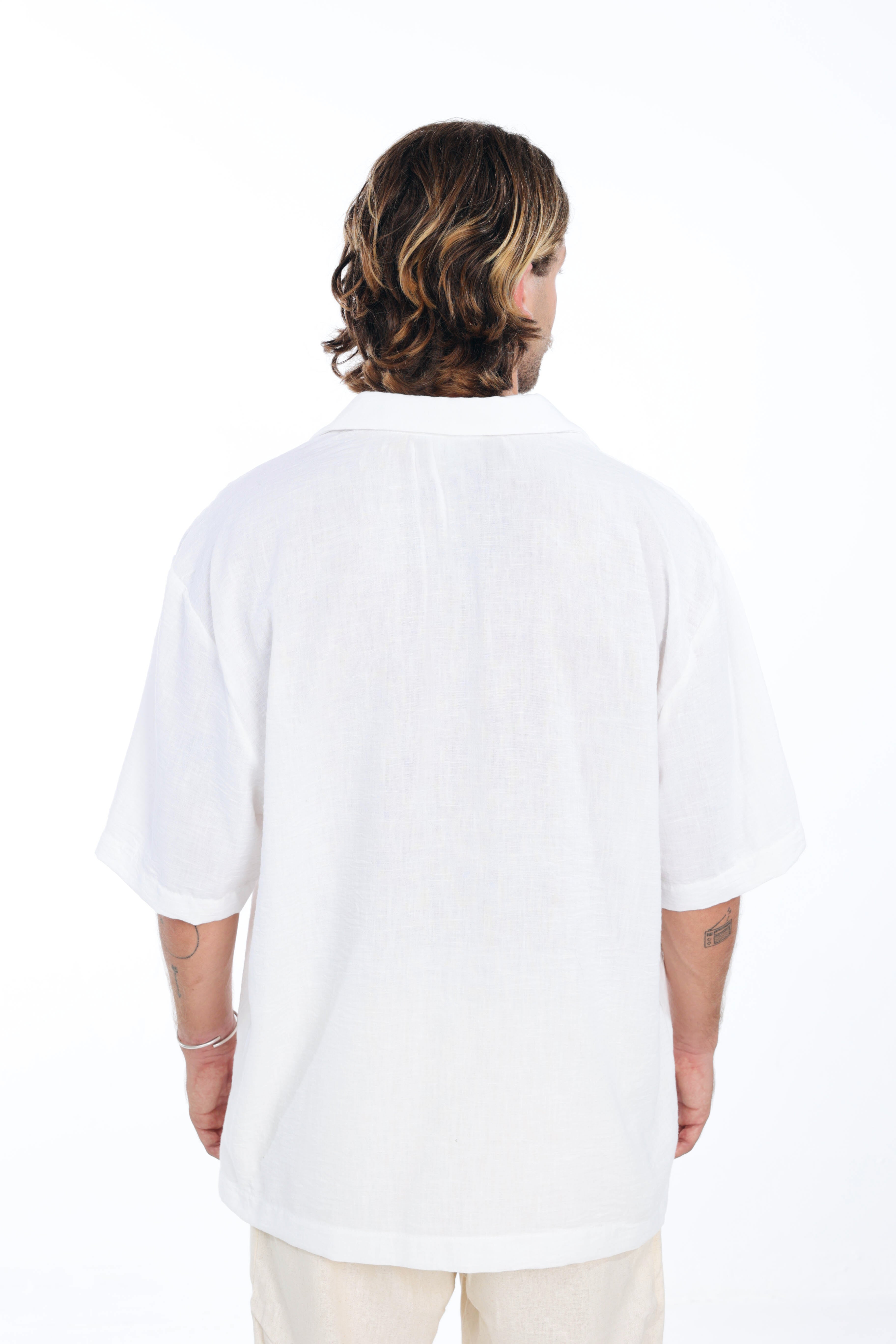White Linen Oversized Shirt