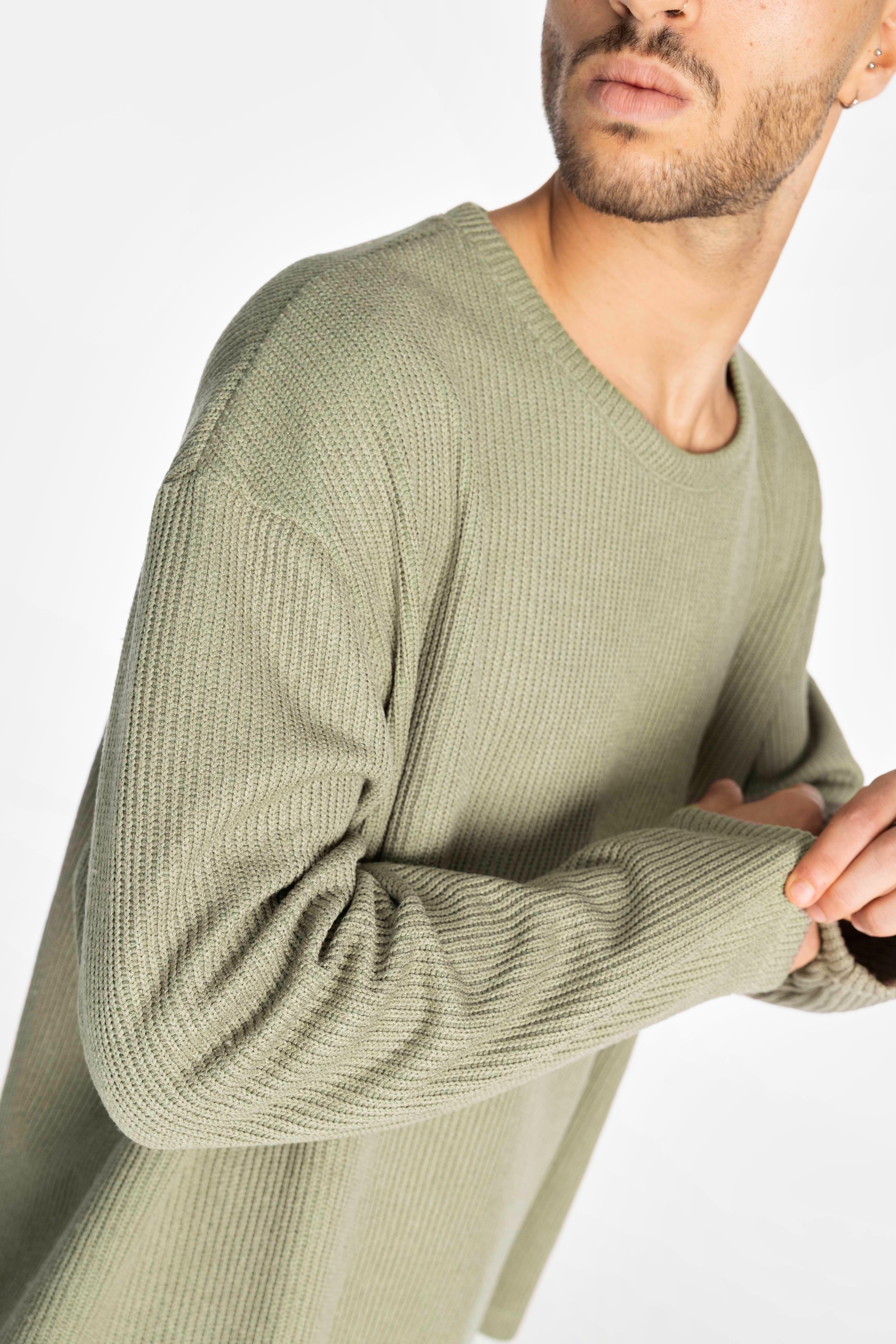 Olive Knit Oversized Sweater