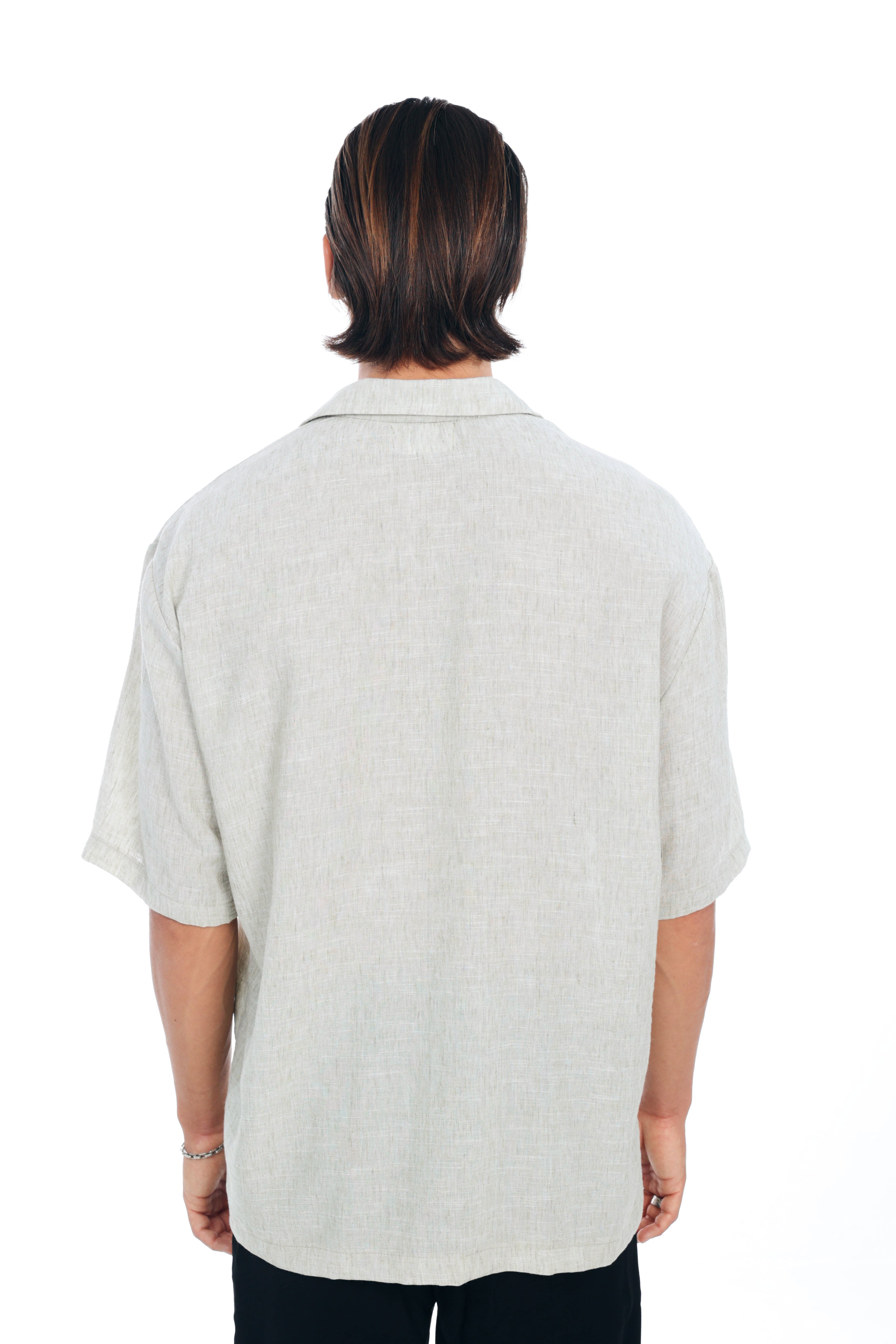 Green Oversized Linen Shirt