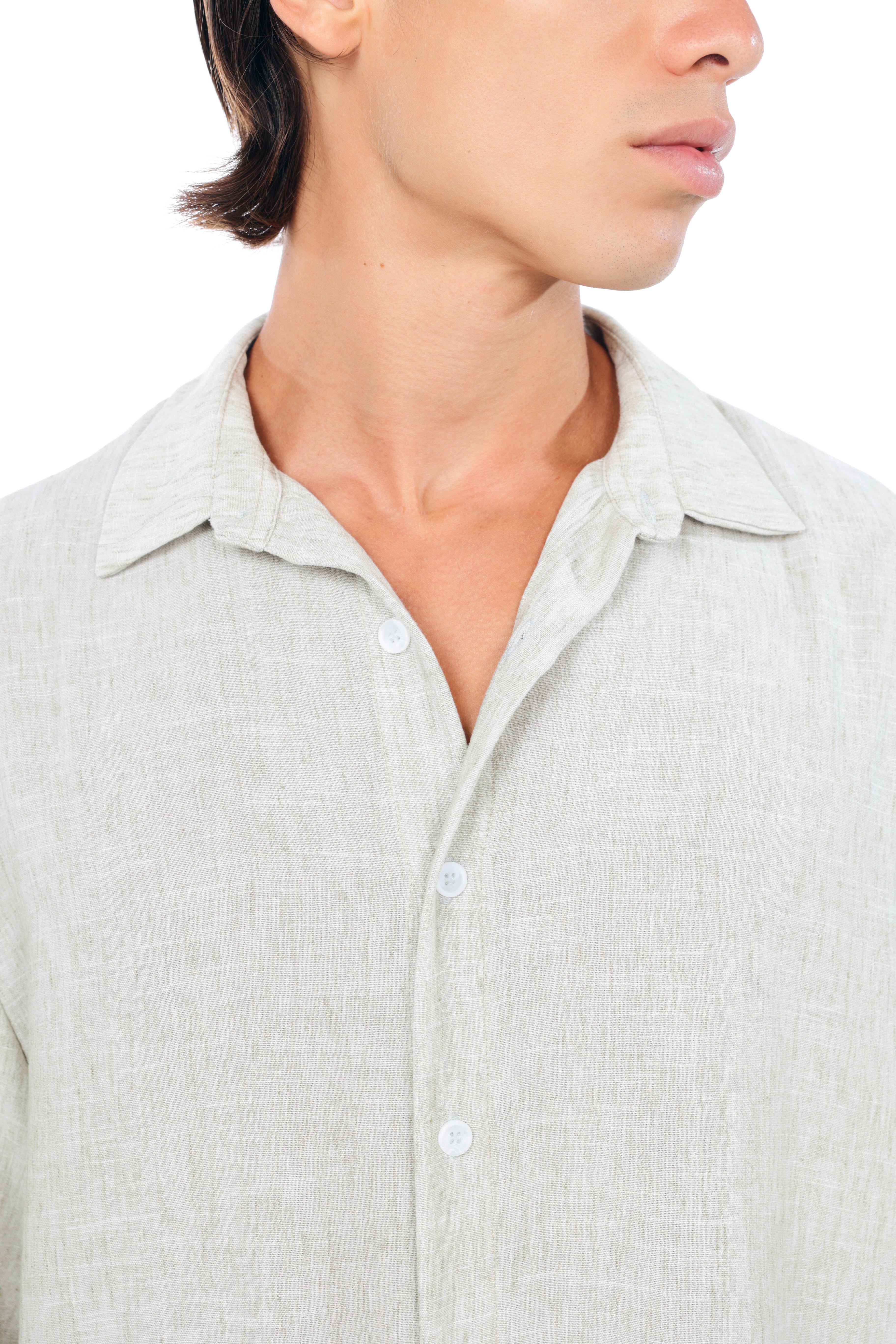Green Oversized Linen Shirt