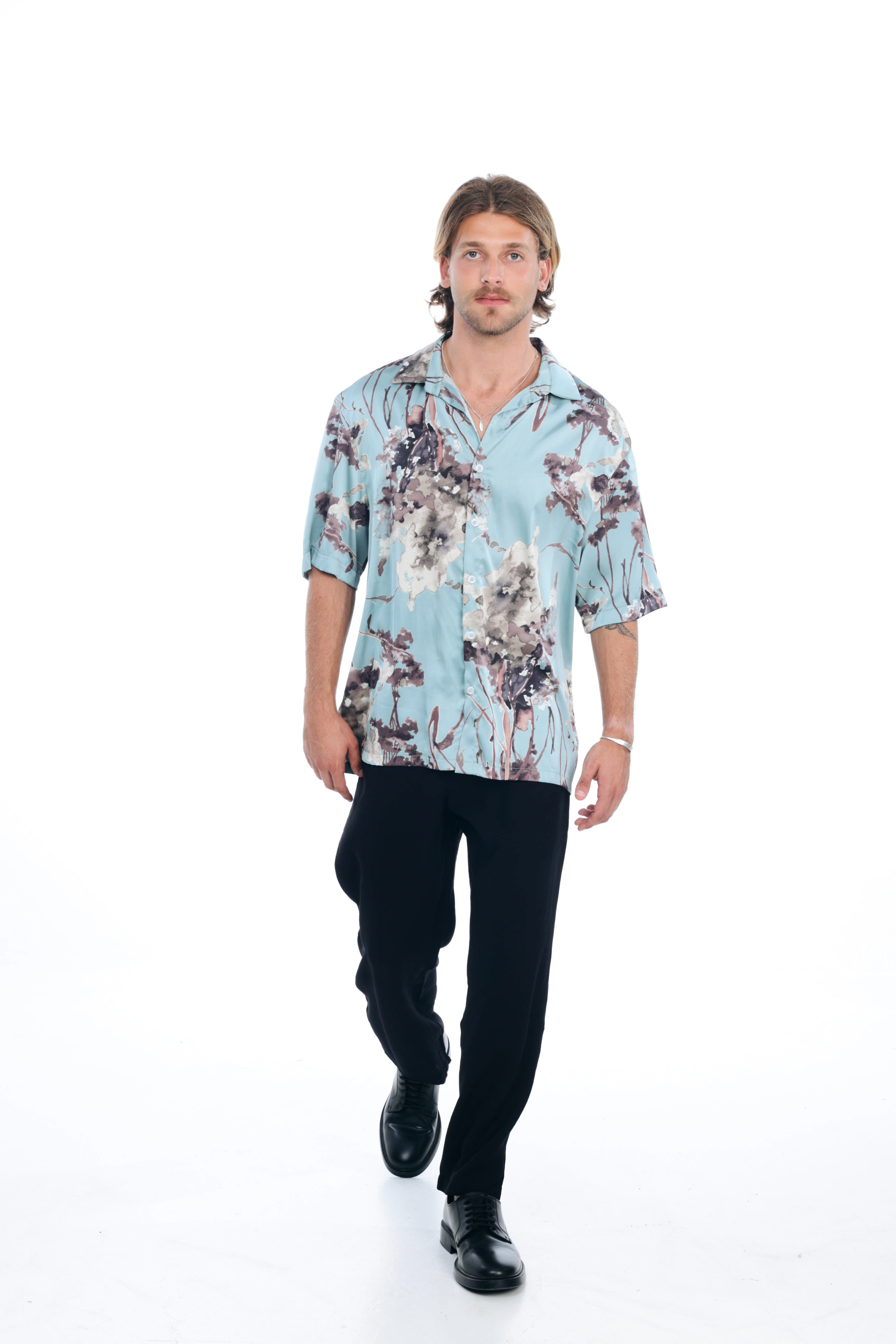 Kyoto Breeze Oversized Shirt Print
