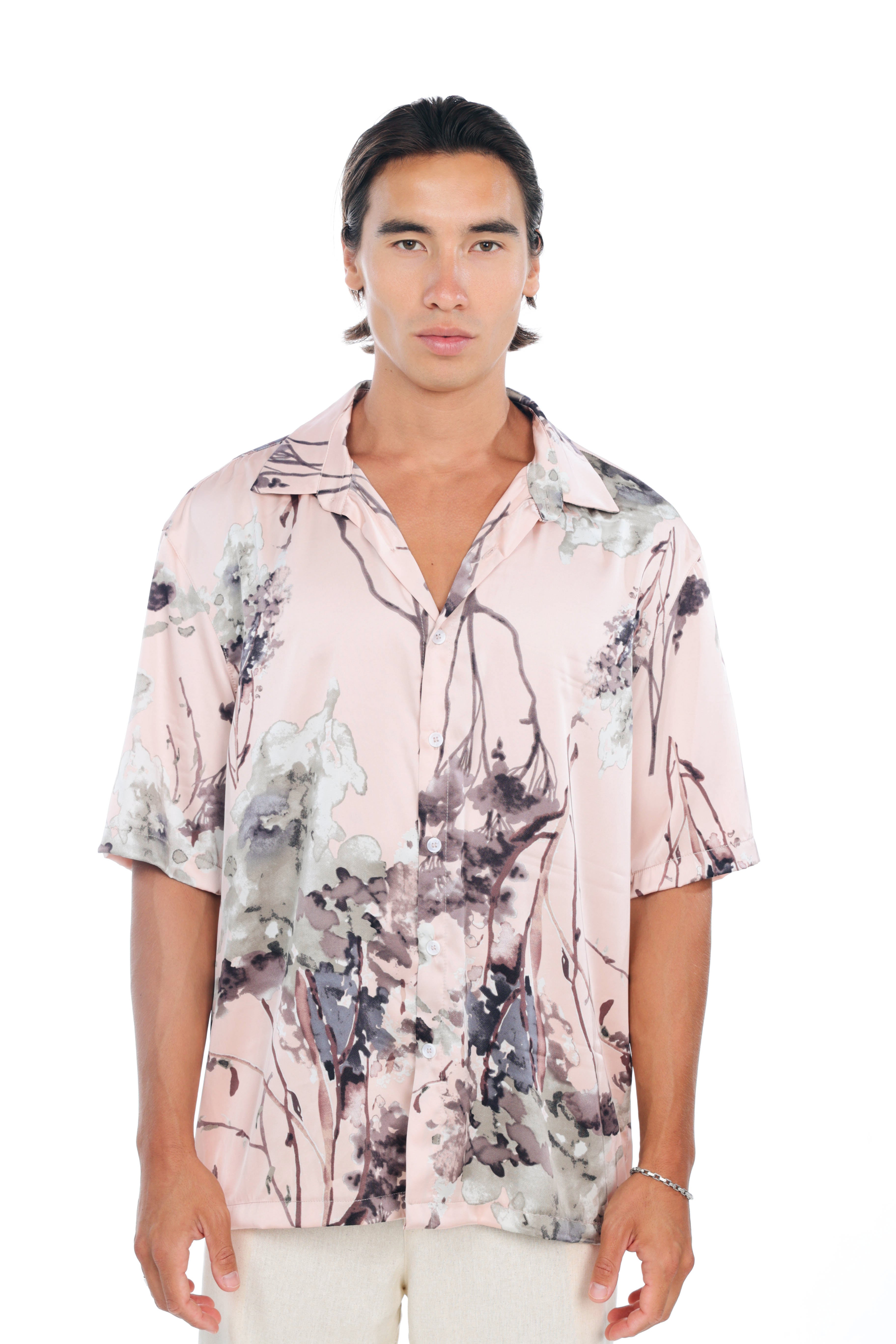 Kyoto Rose Oversized Shirt Print