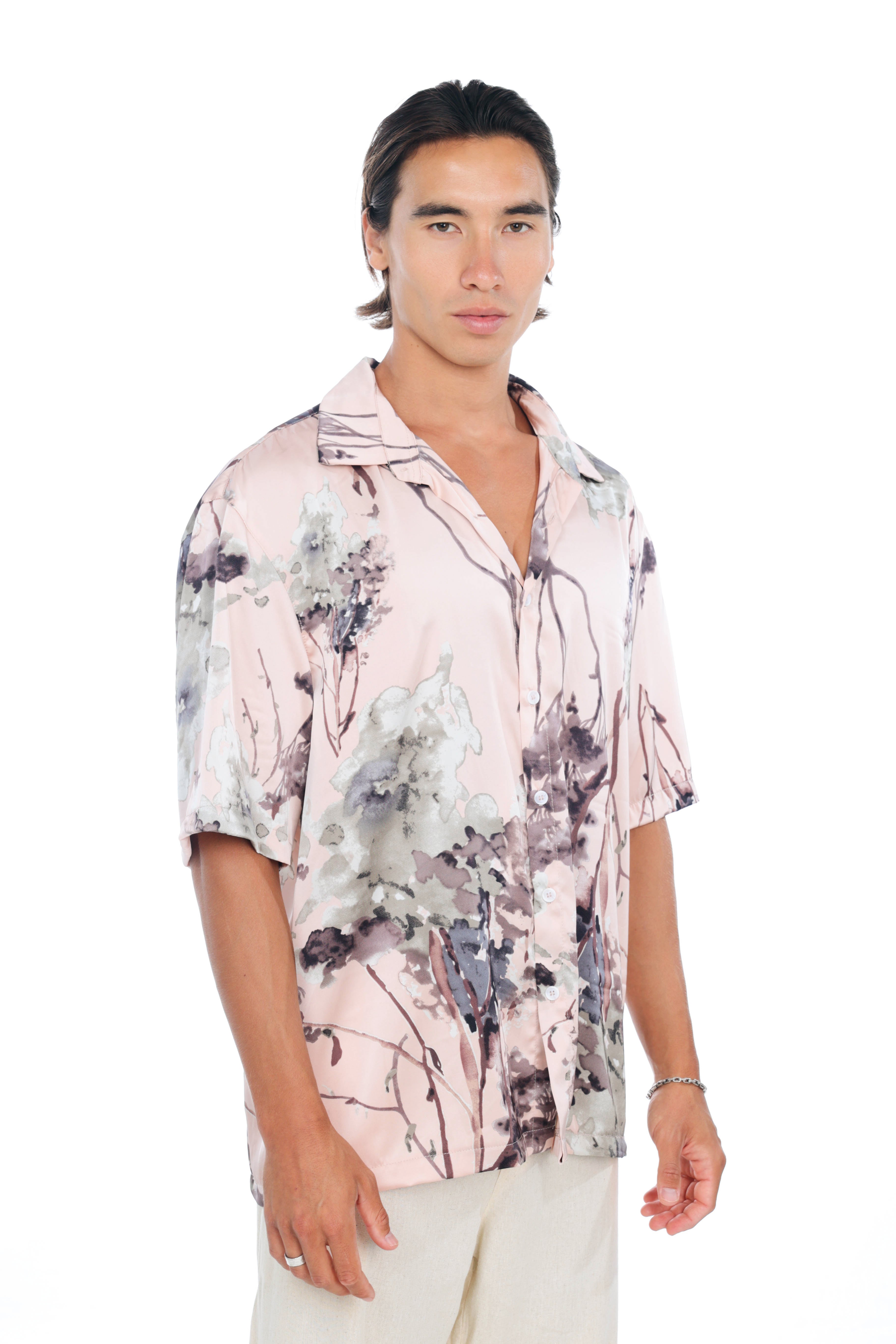 Kyoto Rose Oversized Shirt Print